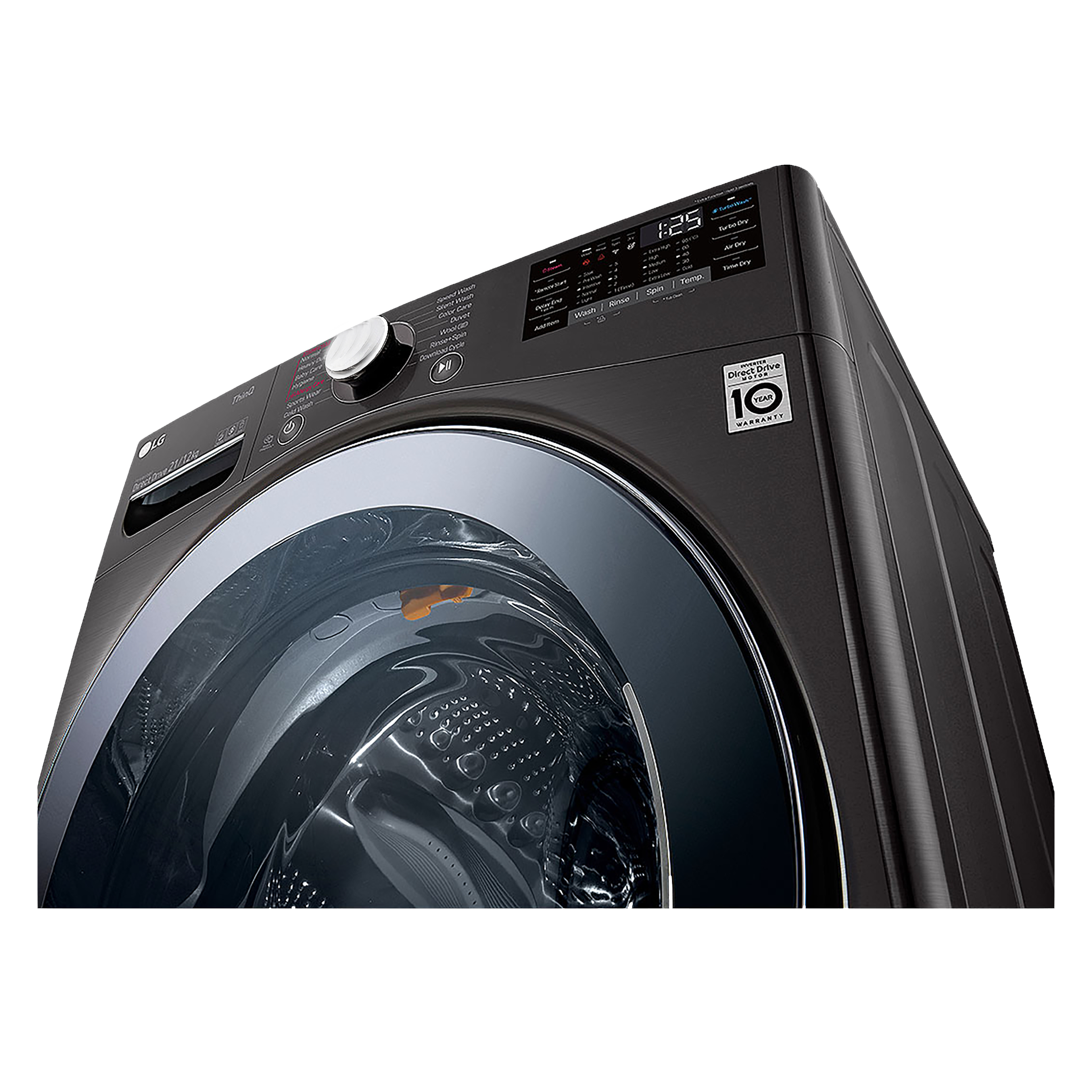 LG 21/12 kg 5 Star Inverter Fully Automatic Front Load Washer Dryer (FHD2112STB.ABLPEIL, Steam Wash Technology, Black VCM)_11