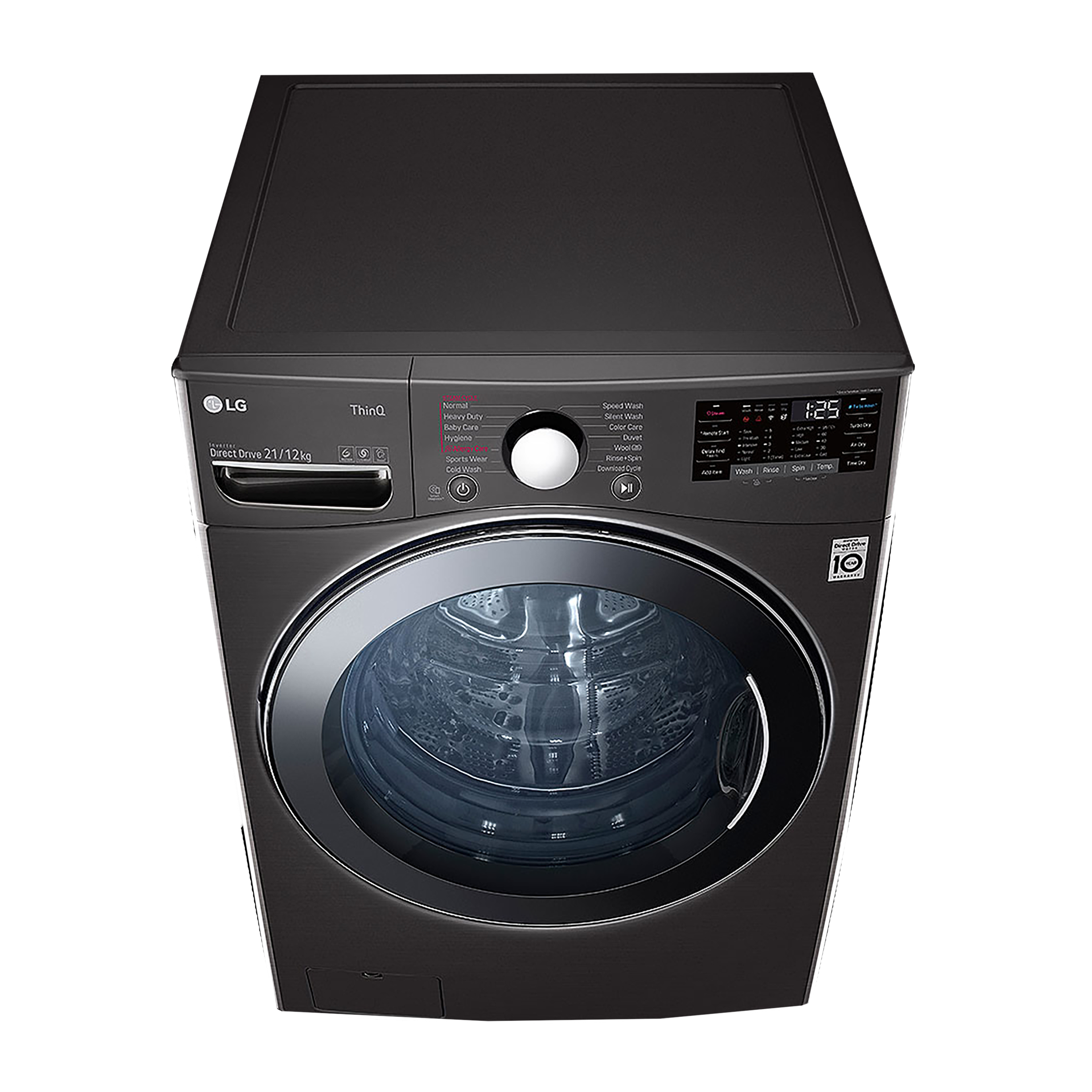 LG 21/12 kg 5 Star Inverter Fully Automatic Front Load Washer Dryer (FHD2112STB.ABLPEIL, Steam Wash Technology, Black VCM)_12