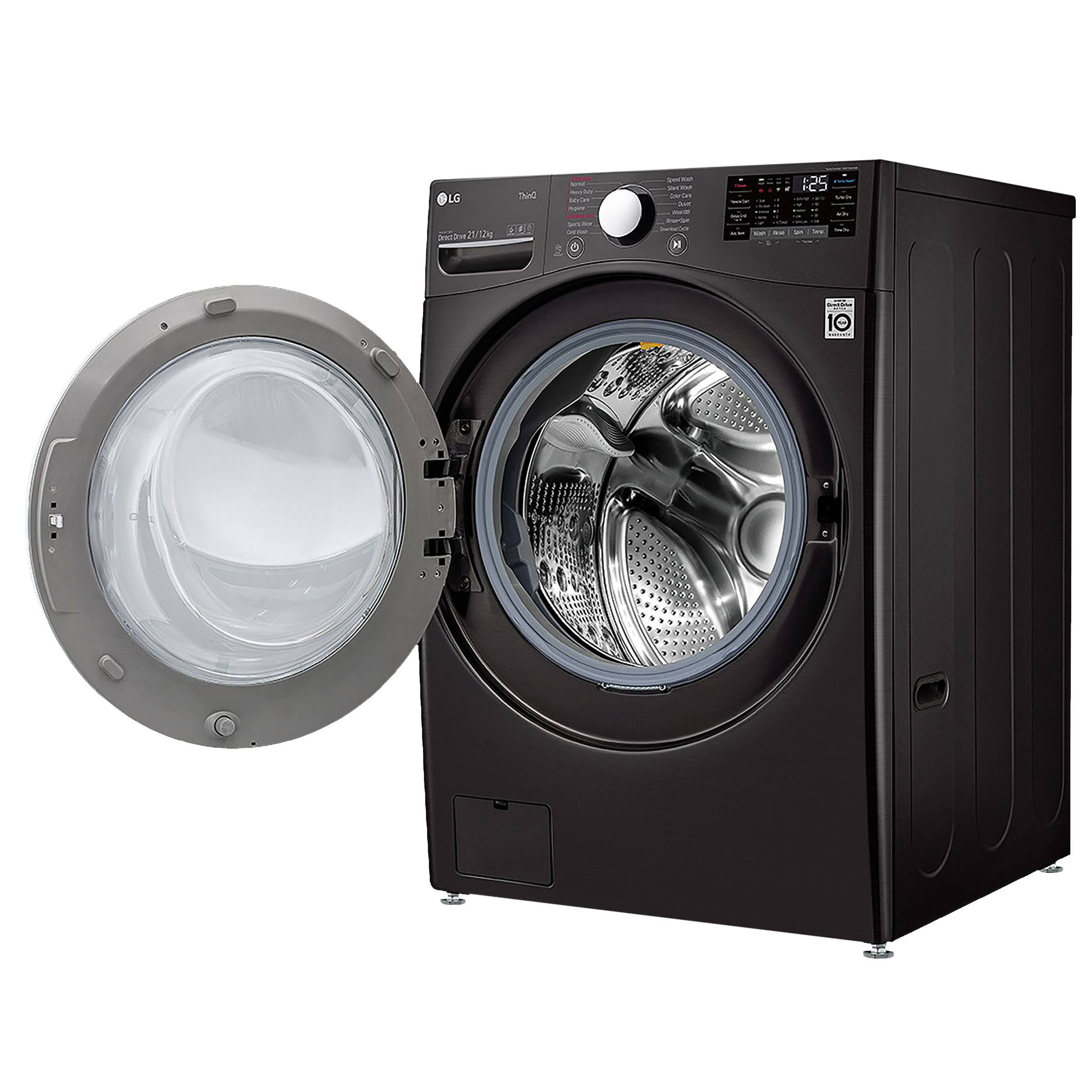 LG 21/12 kg 5 Star Inverter Fully Automatic Front Load Washer Dryer (FHD2112STB.ABLPEIL, Steam Wash Technology, Black VCM)_15