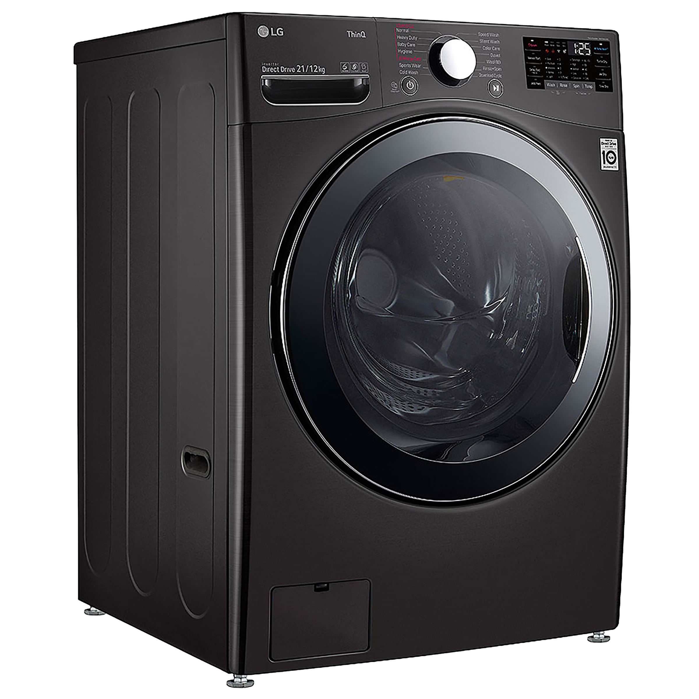 LG 21/12 kg 5 Star Inverter Fully Automatic Front Load Washer Dryer (FHD2112STB.ABLPEIL, Steam Wash Technology, Black VCM)_5