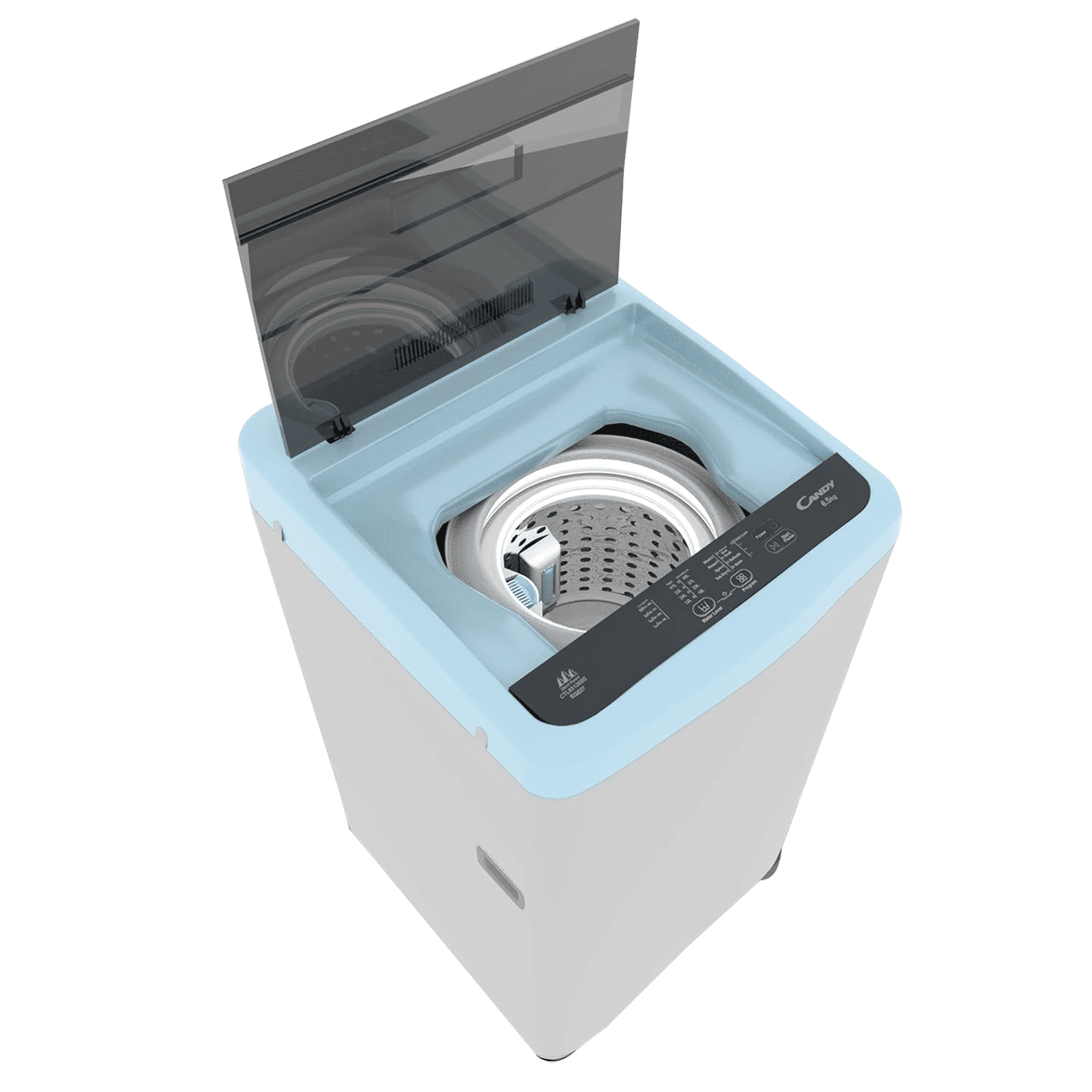 CANDY 6.5 kg 5 Star Fully Automatic Top Load Washing Machine (CTL651269S, Fuzzy Logic, Moon Silver)_6