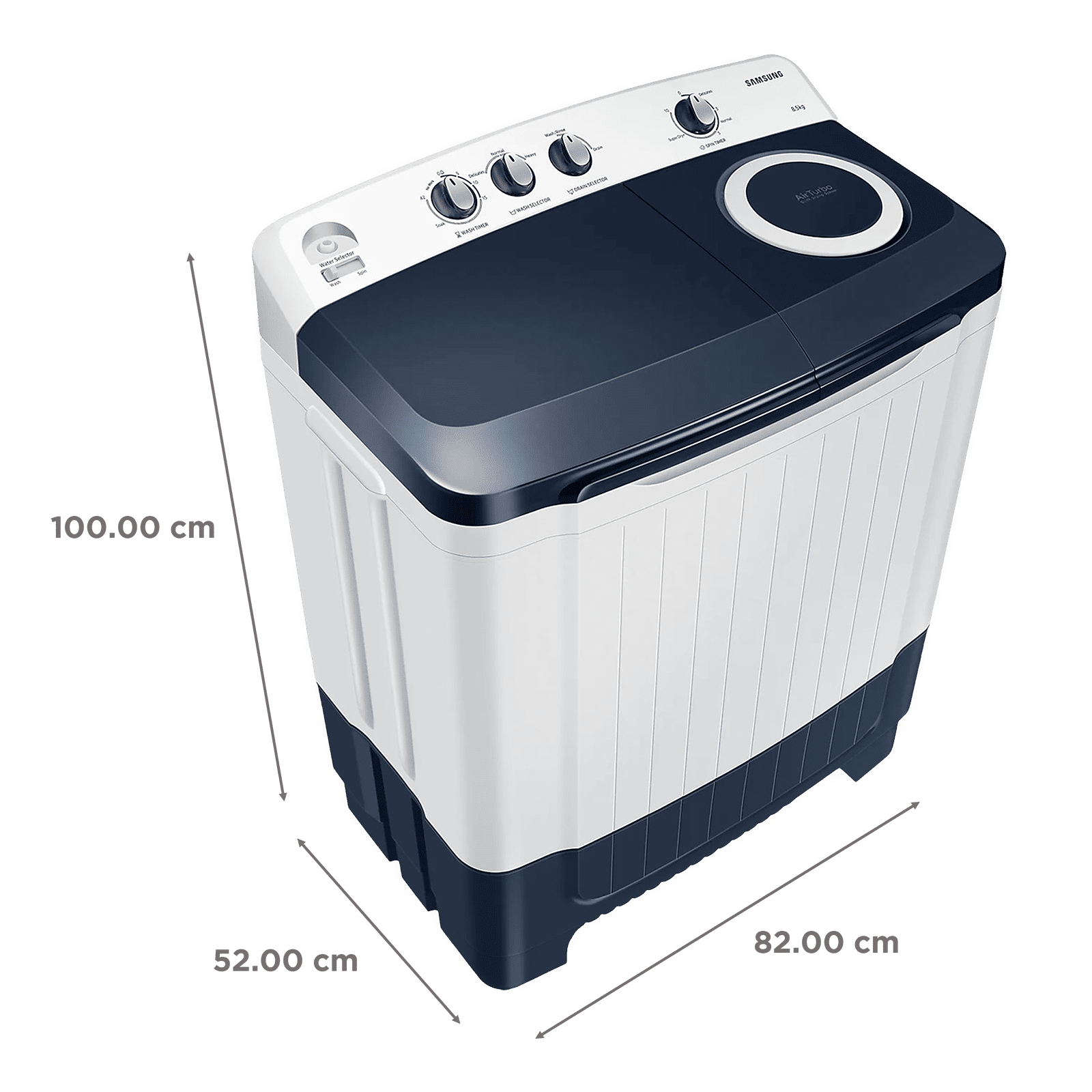 SAMSUNG 8.5 kg 5 Star Semi Automatic Washing Machine with Magic Filter (WT85R4000LL/TL, Light Grey)_3