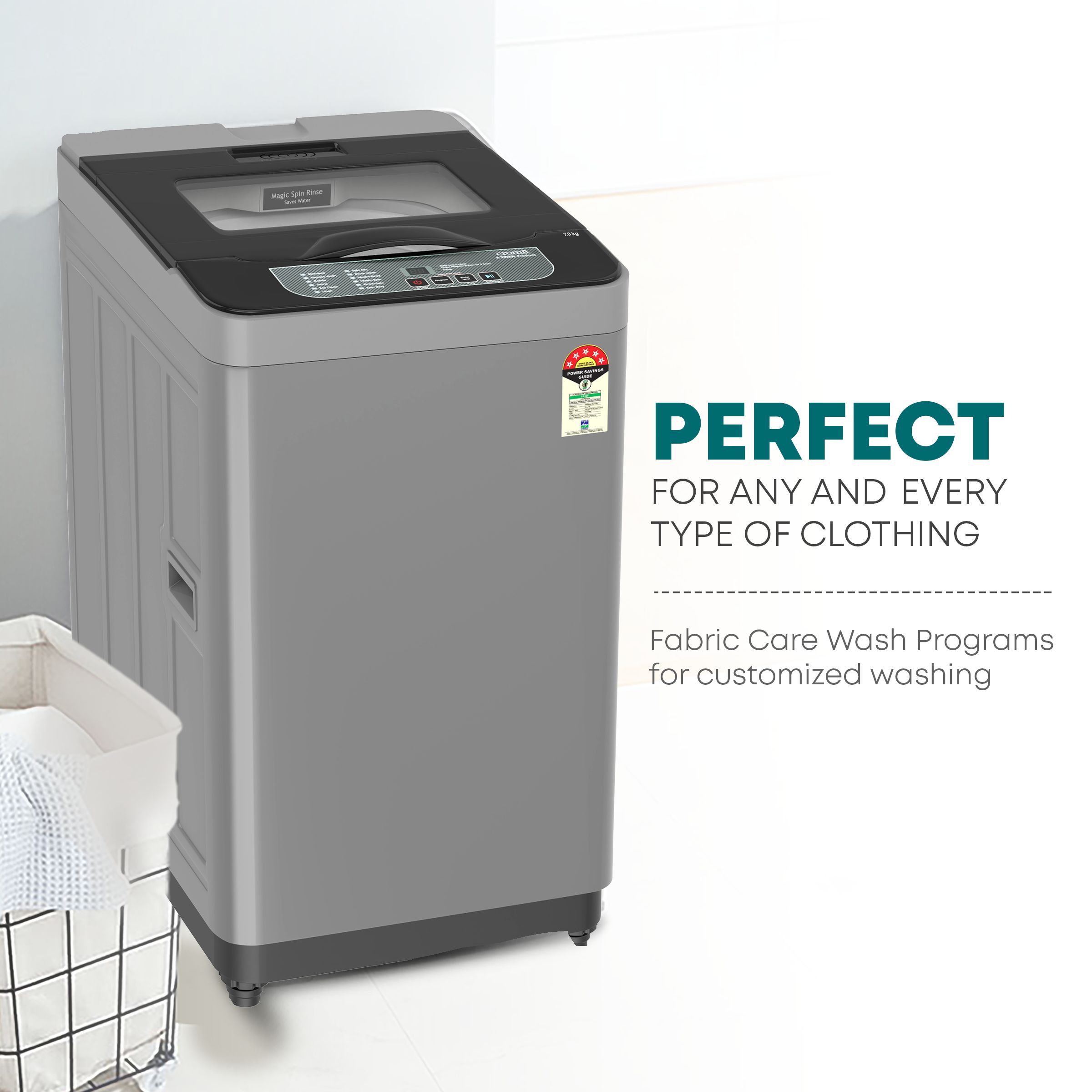 Croma 7 kg 5 Star Fully Automatic Top Load Washing Machine ( Spin Dry Function, Grey) Croma 7 kg 5 Star Fully Automatic Top Load Washing Machine ( Spin Dry Function, Grey)_6