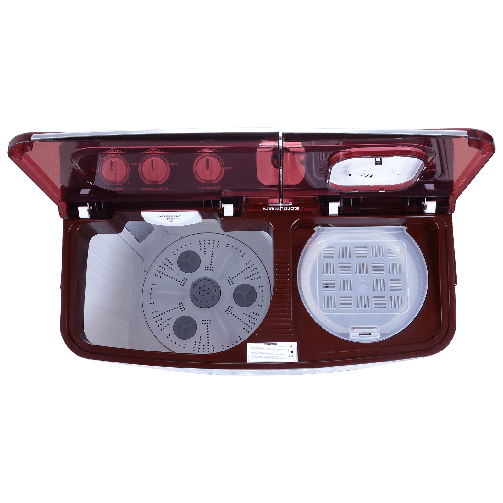 Croma 8.5 kg 5 Star Semi Automatic Washing Machine with Active Soak Function ( Burgundy)_6