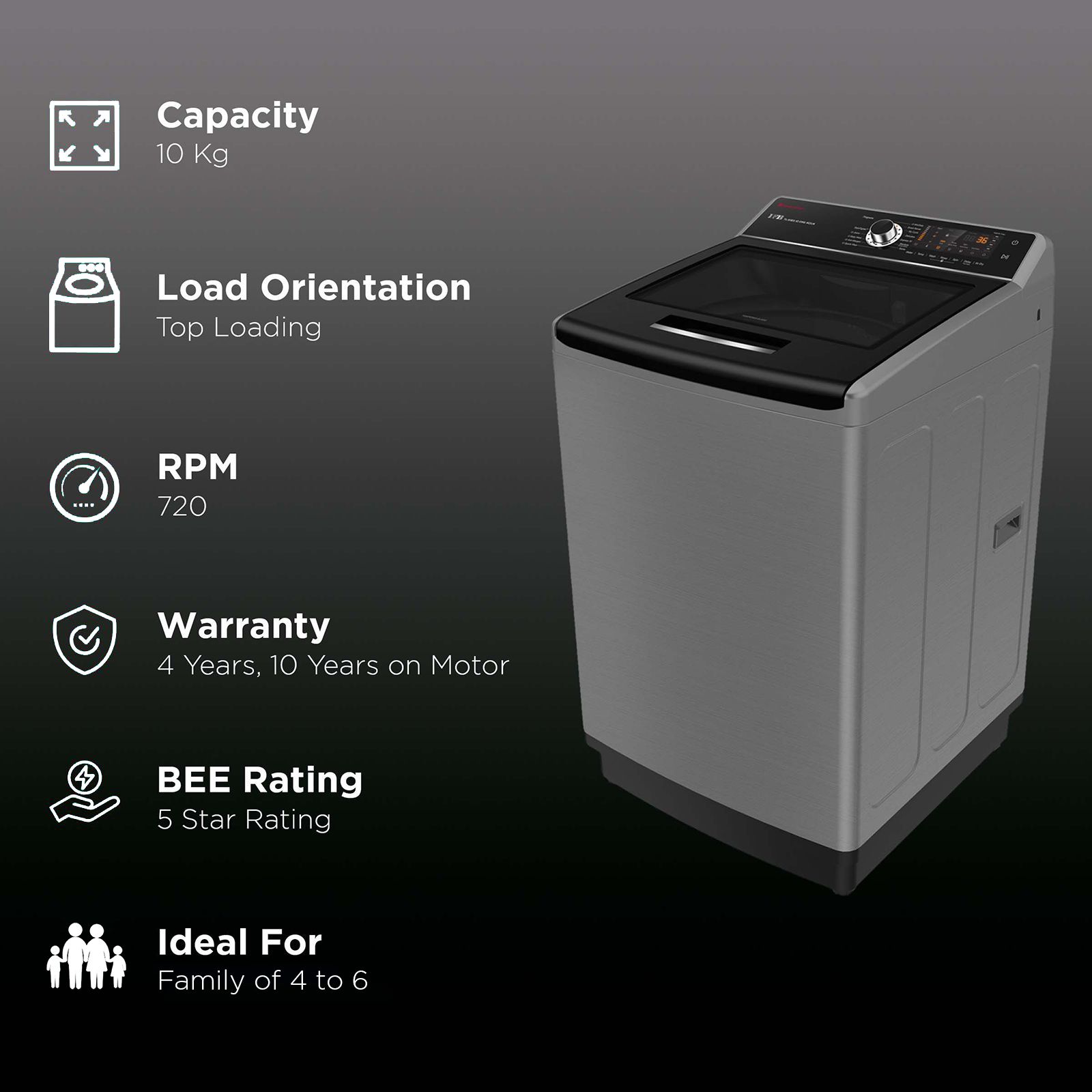 IFB 10 kg 5 Star Fully Automatic Top Load Washing Machine (Aqua, TL-SIBS, Steam Wash Technology, Inox) IFB 10 kg 5 Star Fully Automatic Top Load Washing Machine (Aqua, TL-SIBS, Steam Wash Technology, Inox)_2