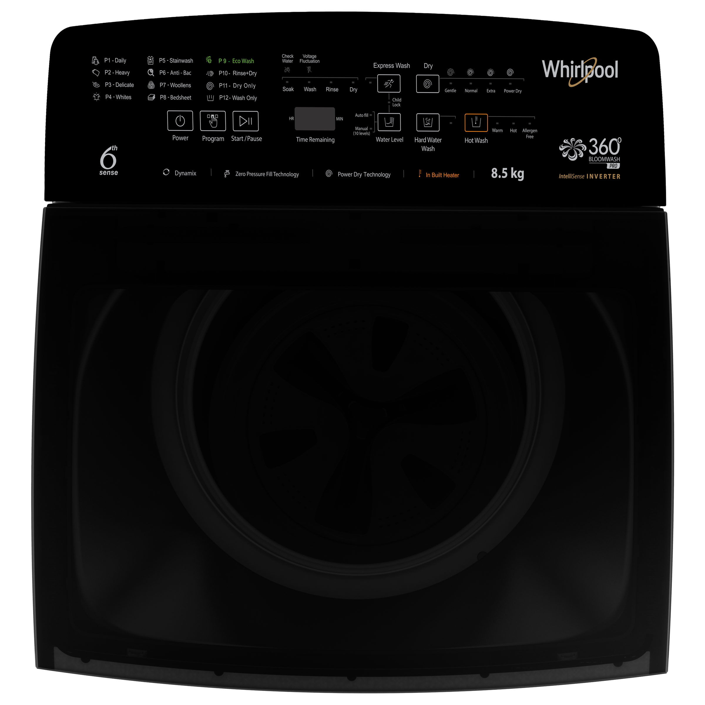 Whirlpool 8.5 kg 5 Star Fully Automatic Top Load Washing Machine (360 BW PRO INV H 8.5, In-Built Heater, Graphite)_5