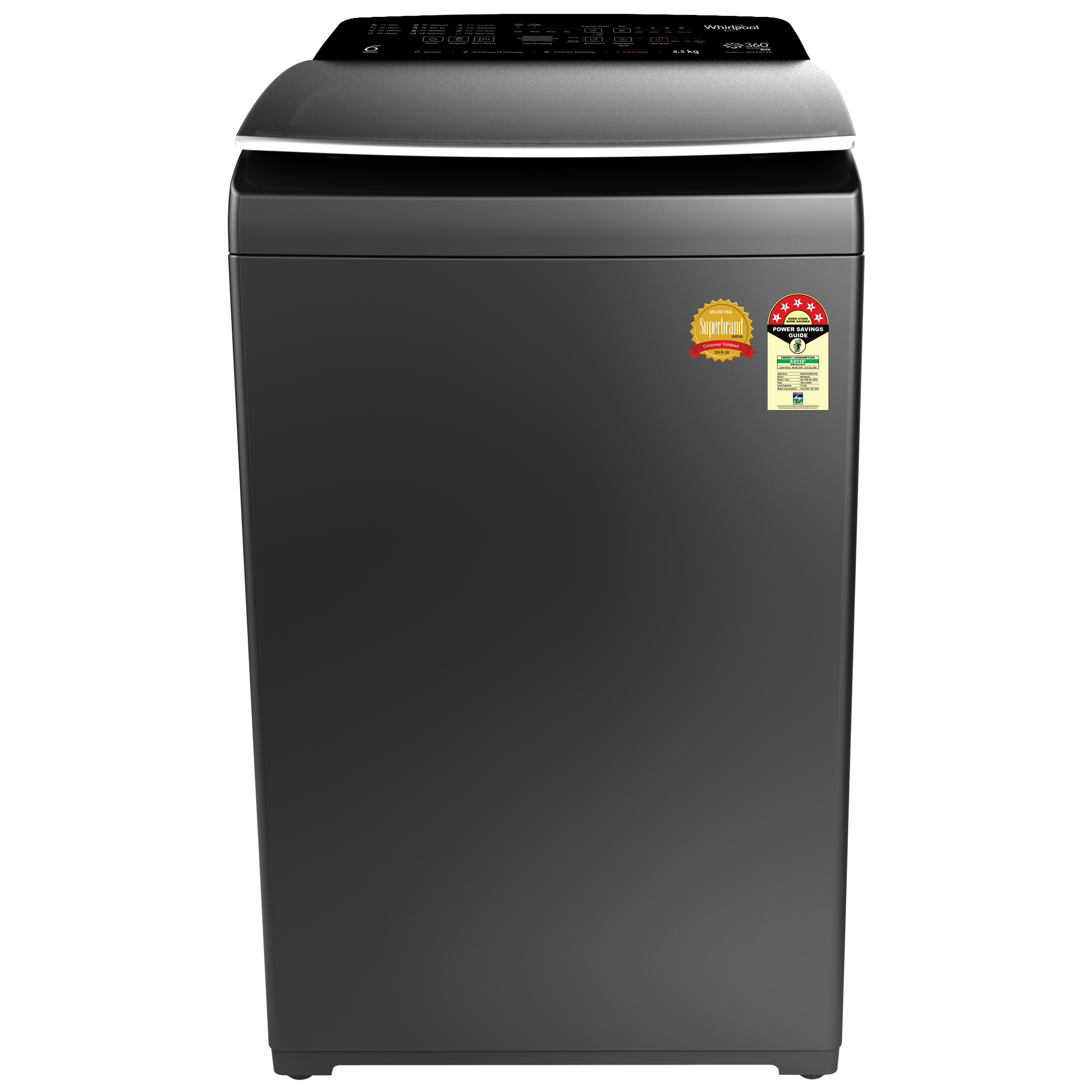 Whirlpool 8.5 kg 5 Star Fully Automatic Top Load Washing Machine (360 BW PRO INV H 8.5, In-Built Heater, Graphite)_1