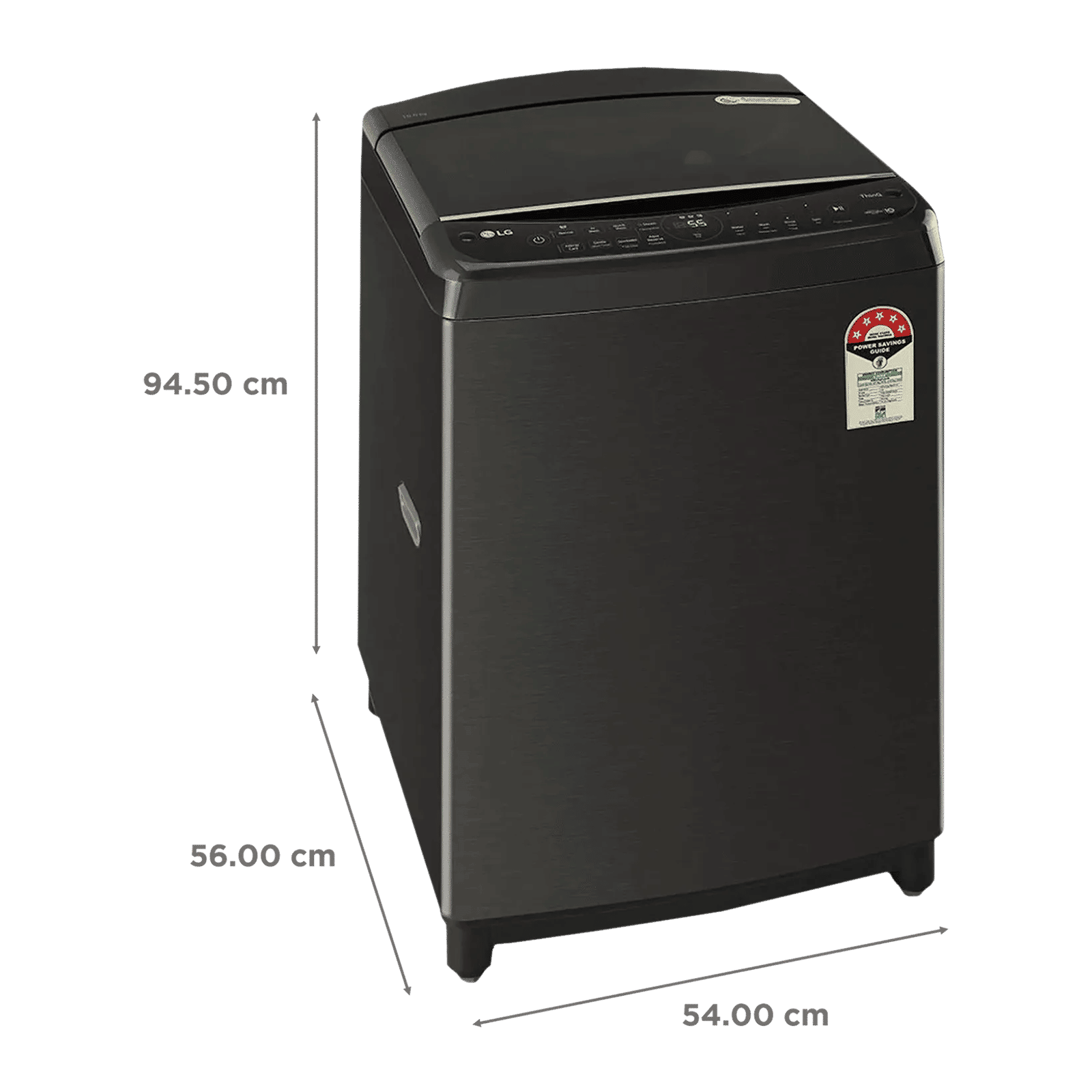 LG 10 kg 5 Star Inverter Fully Automatic Top Load Washing Machine (THD10SWP.APBQEIL, In-Built Heater, Platinum Black) LG 10 kg 5 Star Inverter Fully Automatic Top Load Washing Machine (THD10SWP.APBQEIL, In-Built Heater, Platinum Black)_2