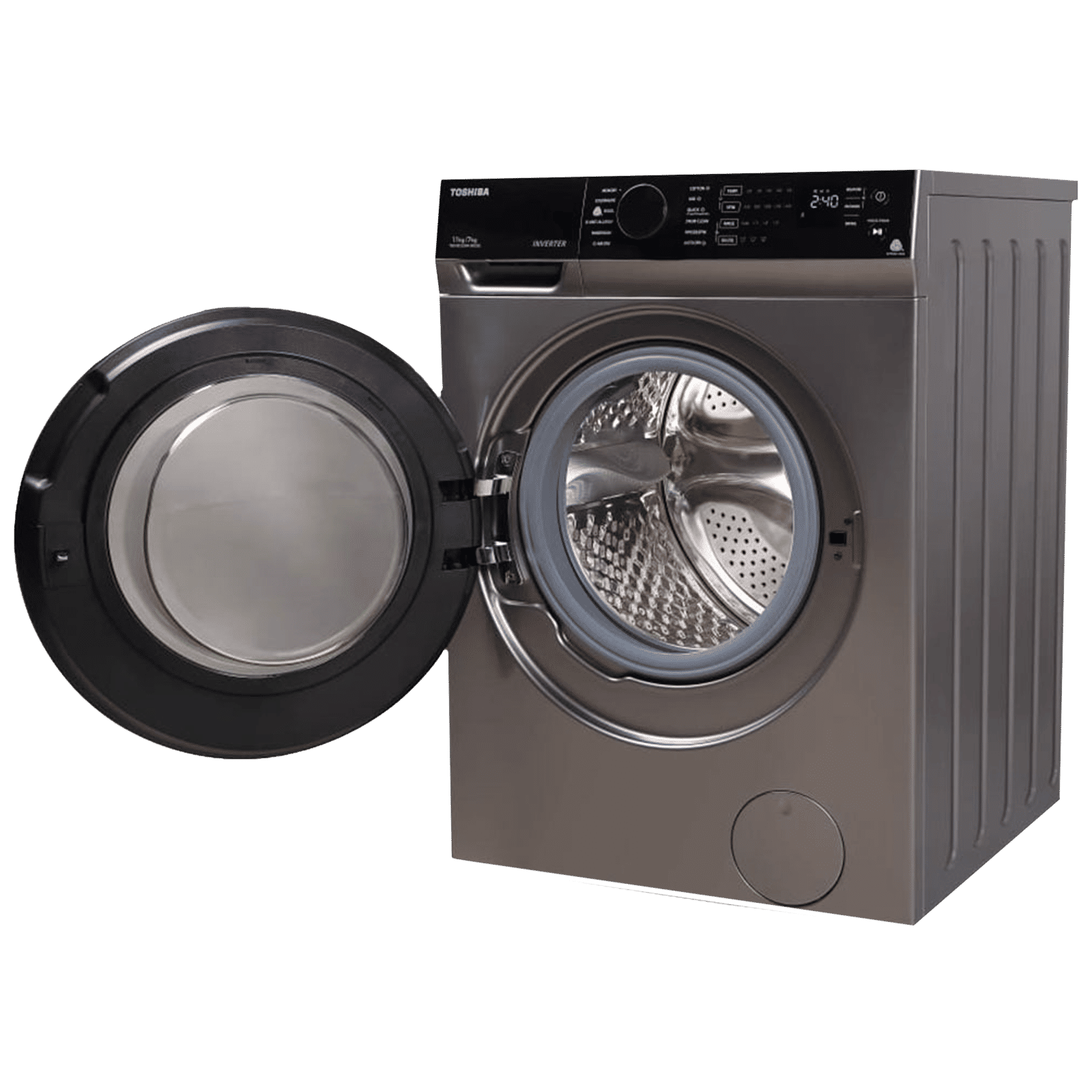 TOSHIBA 11/7 kg Inverter Fully Automatic Front Load Washer Dryer (TWD-BK120M4-IND(SK), Cyclone Mix Feature, Silver) TOSHIBA 11/7 kg Inverter Fully Automatic Front Load Washer Dryer (TWD-BK120M4-IND(SK), Cyclone Mix Feature, Silver)_8