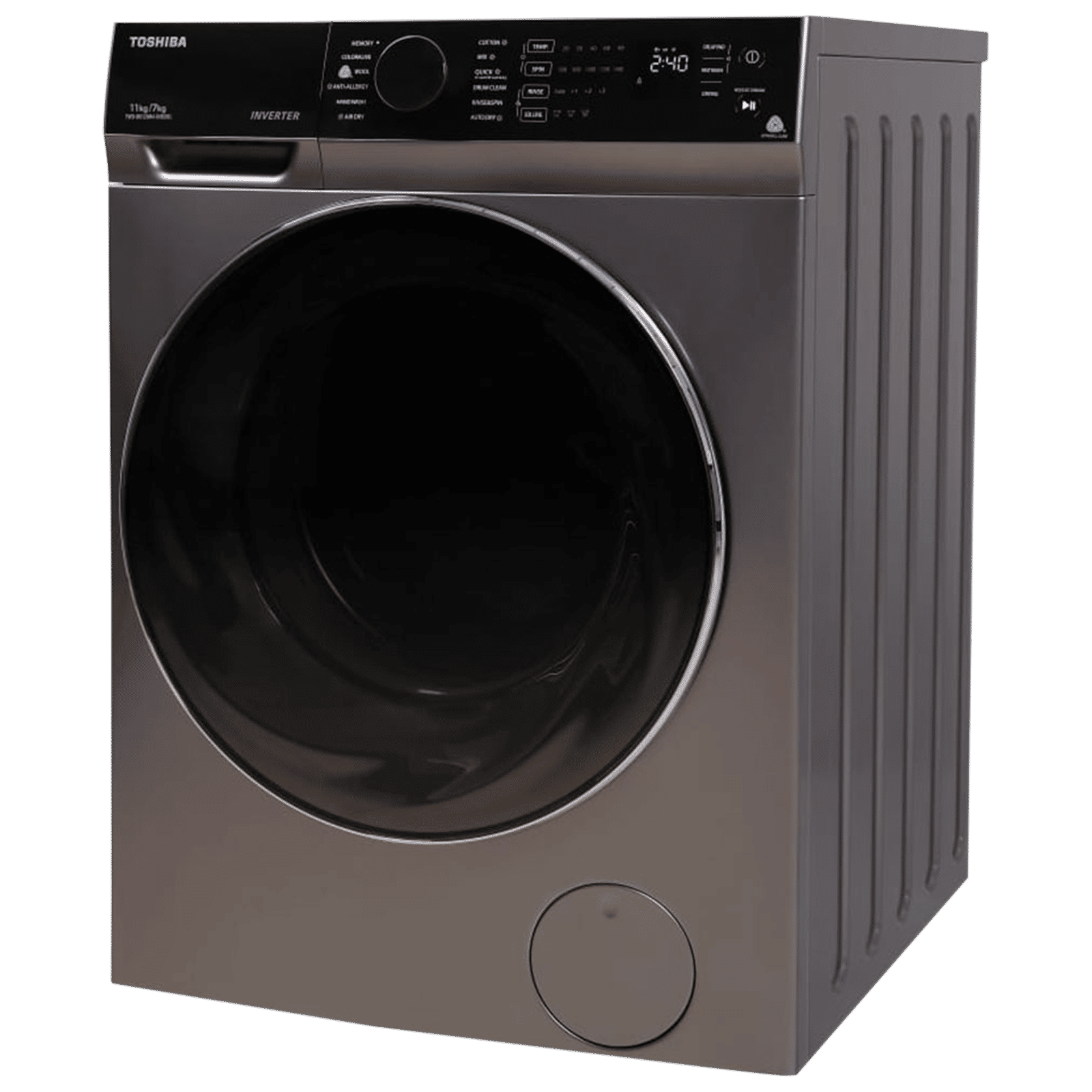 TOSHIBA 11/7 kg Inverter Fully Automatic Front Load Washer Dryer (TWD-BK120M4-IND(SK), Cyclone Mix Feature, Silver) TOSHIBA 11/7 kg Inverter Fully Automatic Front Load Washer Dryer (TWD-BK120M4-IND(SK), Cyclone Mix Feature, Silver)_5