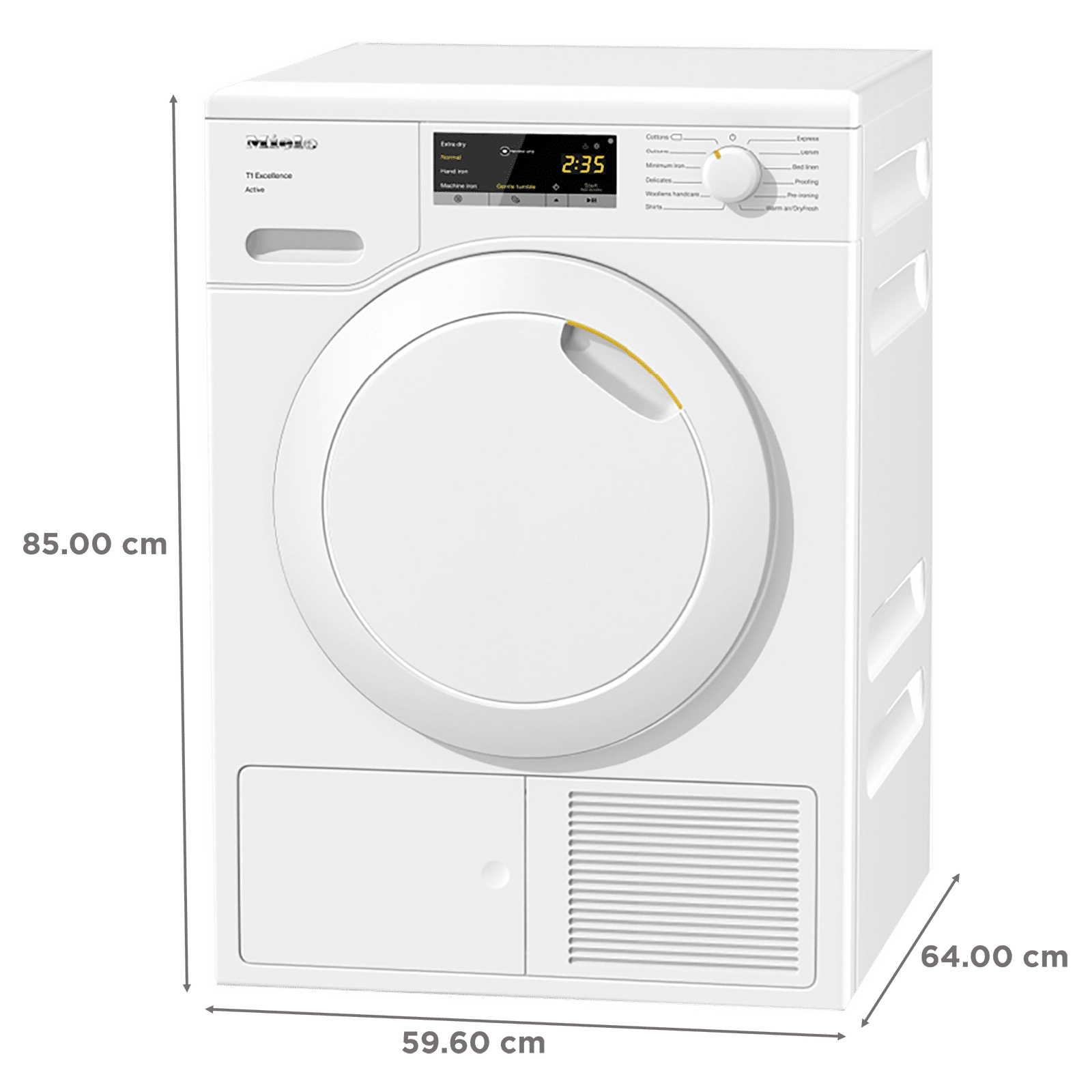 Miele T1 Excellence Active 7 kg Fully Automatic Front Load Dryer (Honeycomb Drum, TEA225WP, Lotus White) Miele T1 Excellence Active 7 kg Fully Automatic Front Load Dryer (Honeycomb Drum, TEA225WP, Lotus White)_2