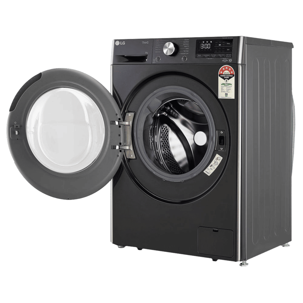 LG 8 kg 5 Star Inverter Fully Automatic Front Load Washing Machine (FHP1208Z9B.ABLQEIL, In-built Heater, Black Steel)_12
