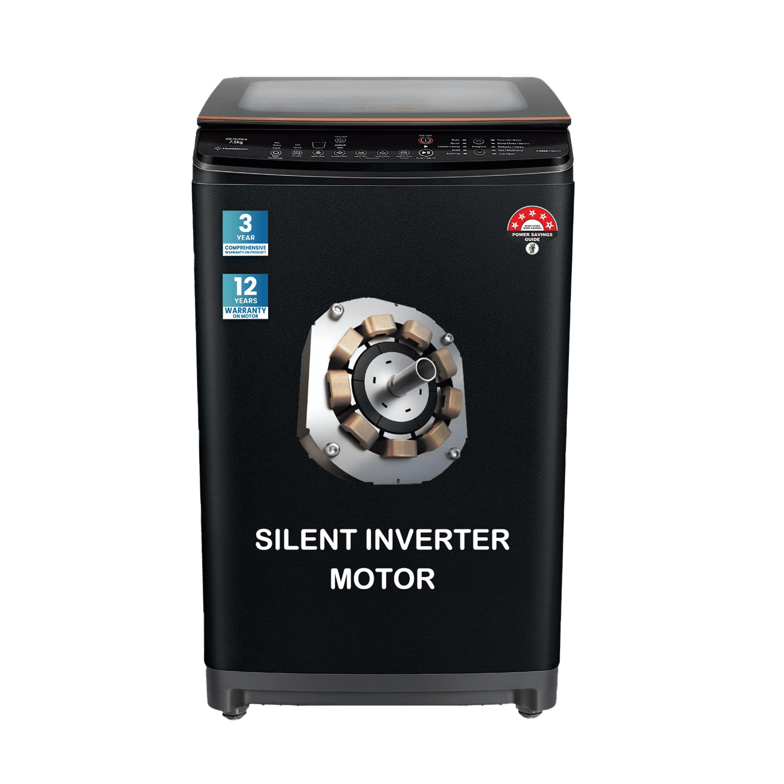 Voltas Beko 7 kg 5 Star Inverter Fully Automatic Top Load Washing Machine (WTL70VPBGF, Jet Wash, Black) Voltas Beko 7 kg 5 Star Inverter Fully Automatic Top Load Washing Machine (WTL70VPBGF, Jet Wash, Black)_1