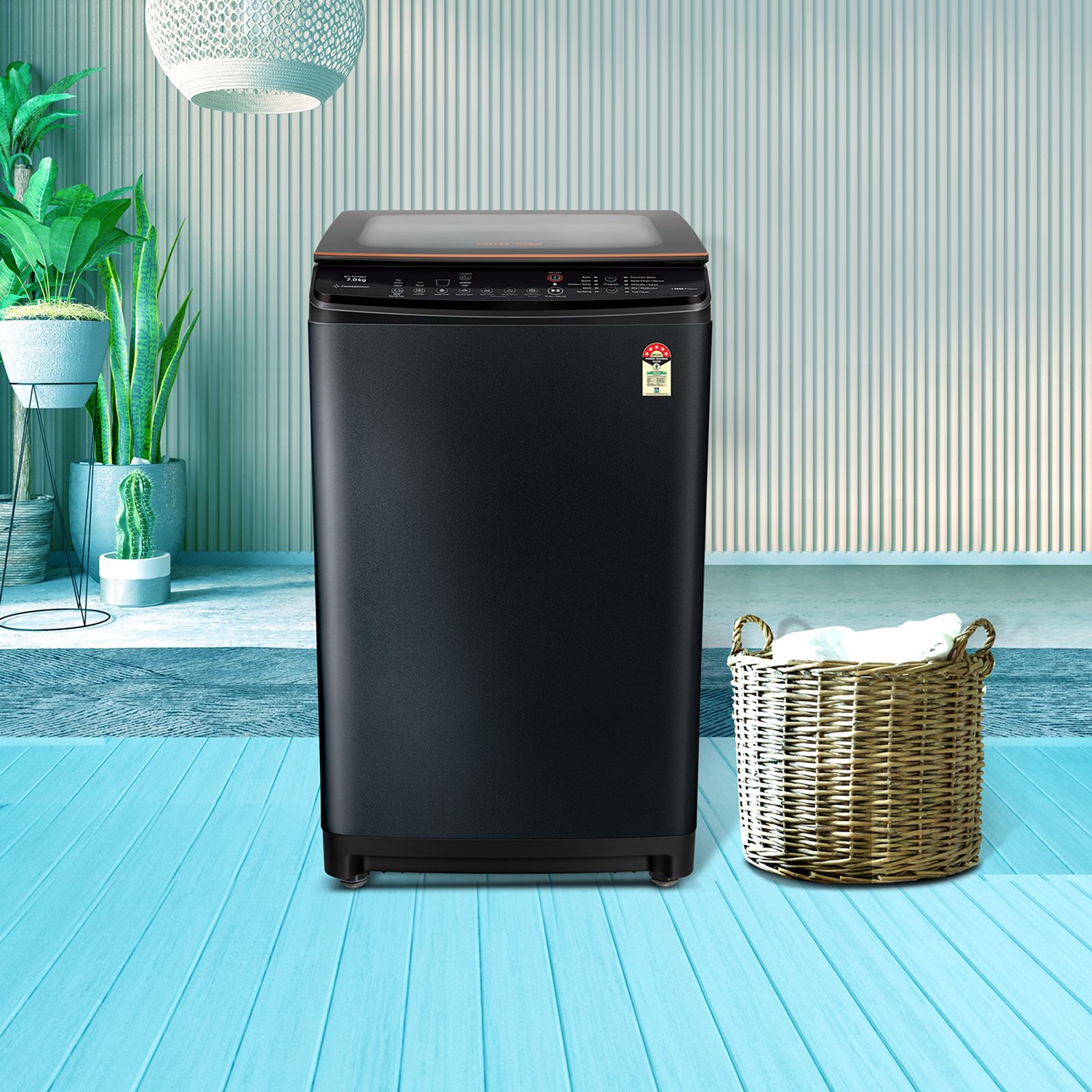 Voltas Beko 7 kg 5 Star Inverter Fully Automatic Top Load Washing Machine (WTL70VPBGF, Jet Wash, Black) Voltas Beko 7 kg 5 Star Inverter Fully Automatic Top Load Washing Machine (WTL70VPBGF, Jet Wash, Black)_8