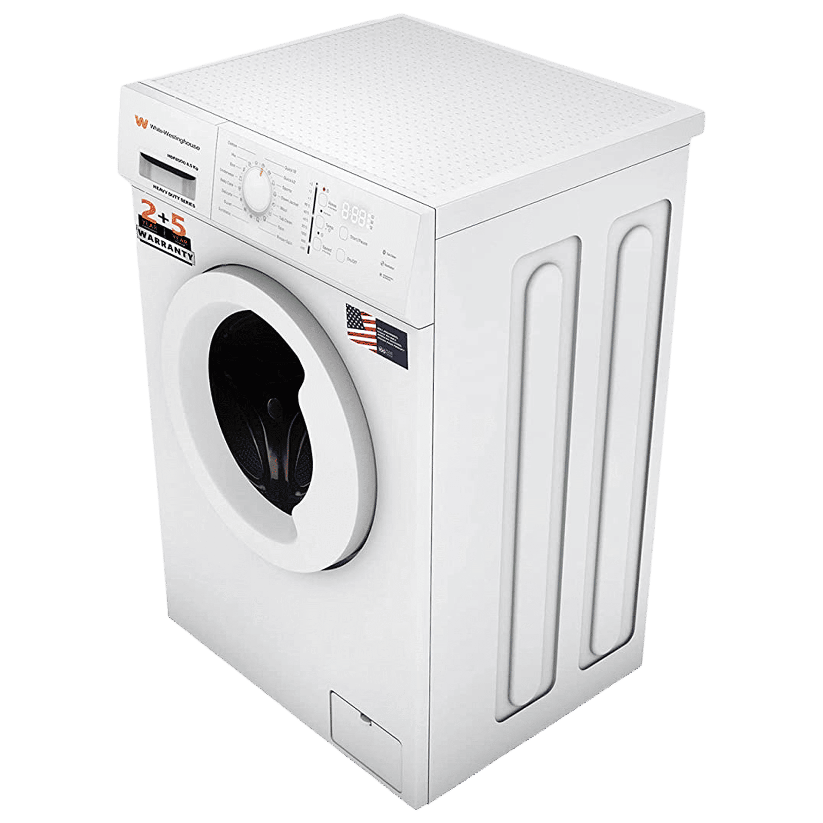 White Westinghouse 8.5 kg Fully Automatic Front Load Washing Machine (HDF8500, In-Built Heater, Black & White) White Westinghouse 8.5 kg Fully Automatic Front Load Washing Machine (HDF8500, In-Built Heater, Black & White)_5