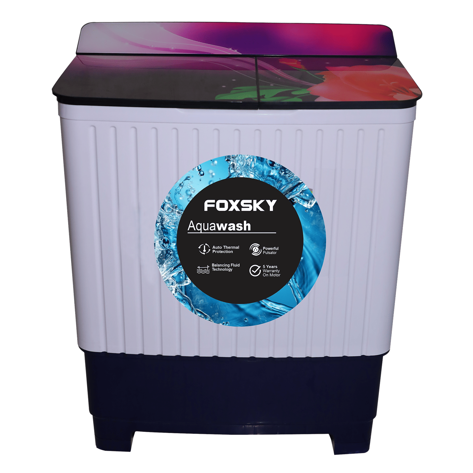 FOXSKY 7.5 Kg Semi Automatic Washing Machine with 3D Scrub Technology (Aqua Wash, Maroon) FOXSKY 7.5 Kg Semi Automatic Washing Machine with 3D Scrub Technology (Aqua Wash, Maroon)_1