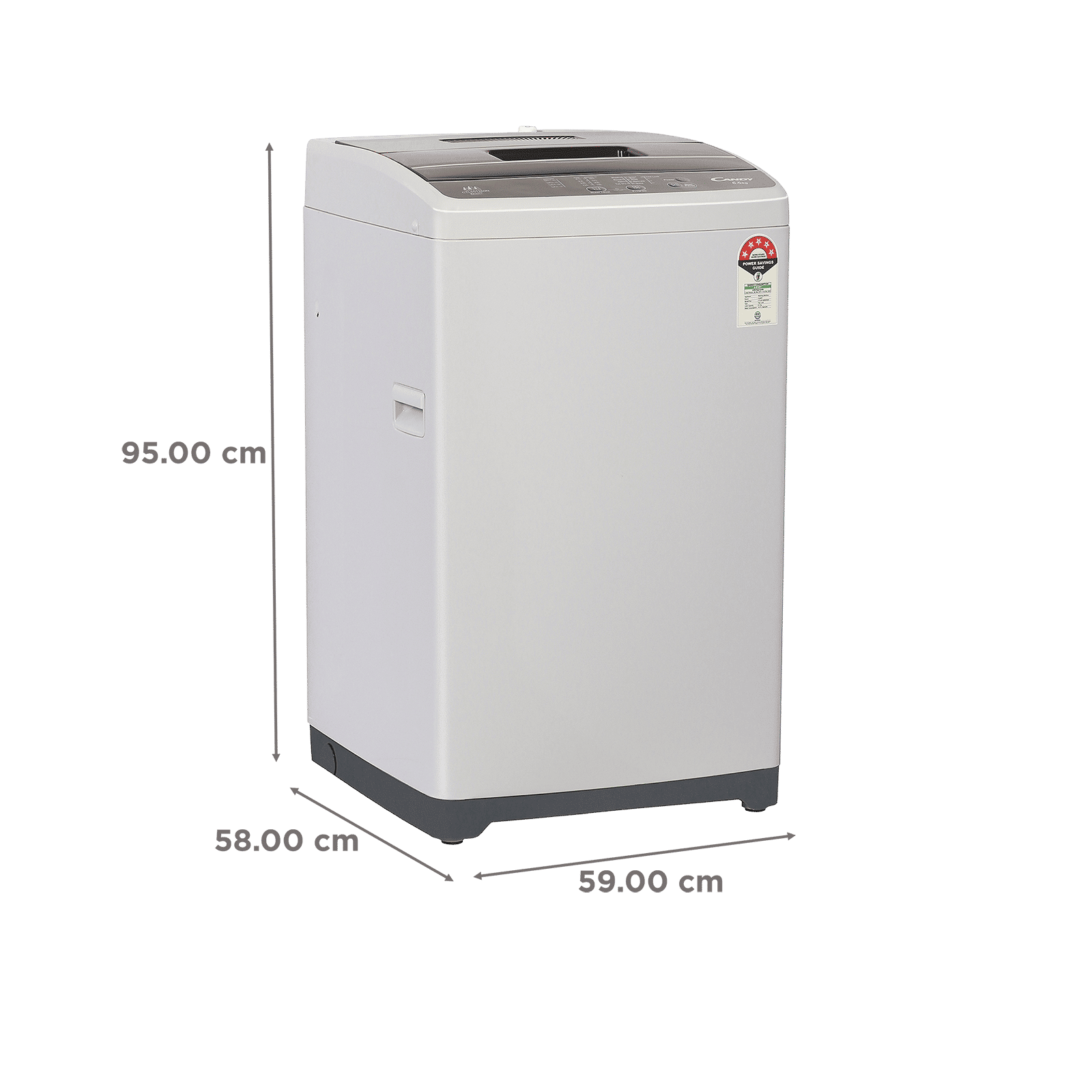 CANDY 6.5 Kg 5 Star Fully Automatic Top Load Washing Machine (CTL651269N, Stainless Steel Drum, Moonlight Grey) CANDY 6.5 Kg 5 Star Fully Automatic Top Load Washing Machine (CTL651269N, Stainless Steel Drum, Moonlight Grey)_3