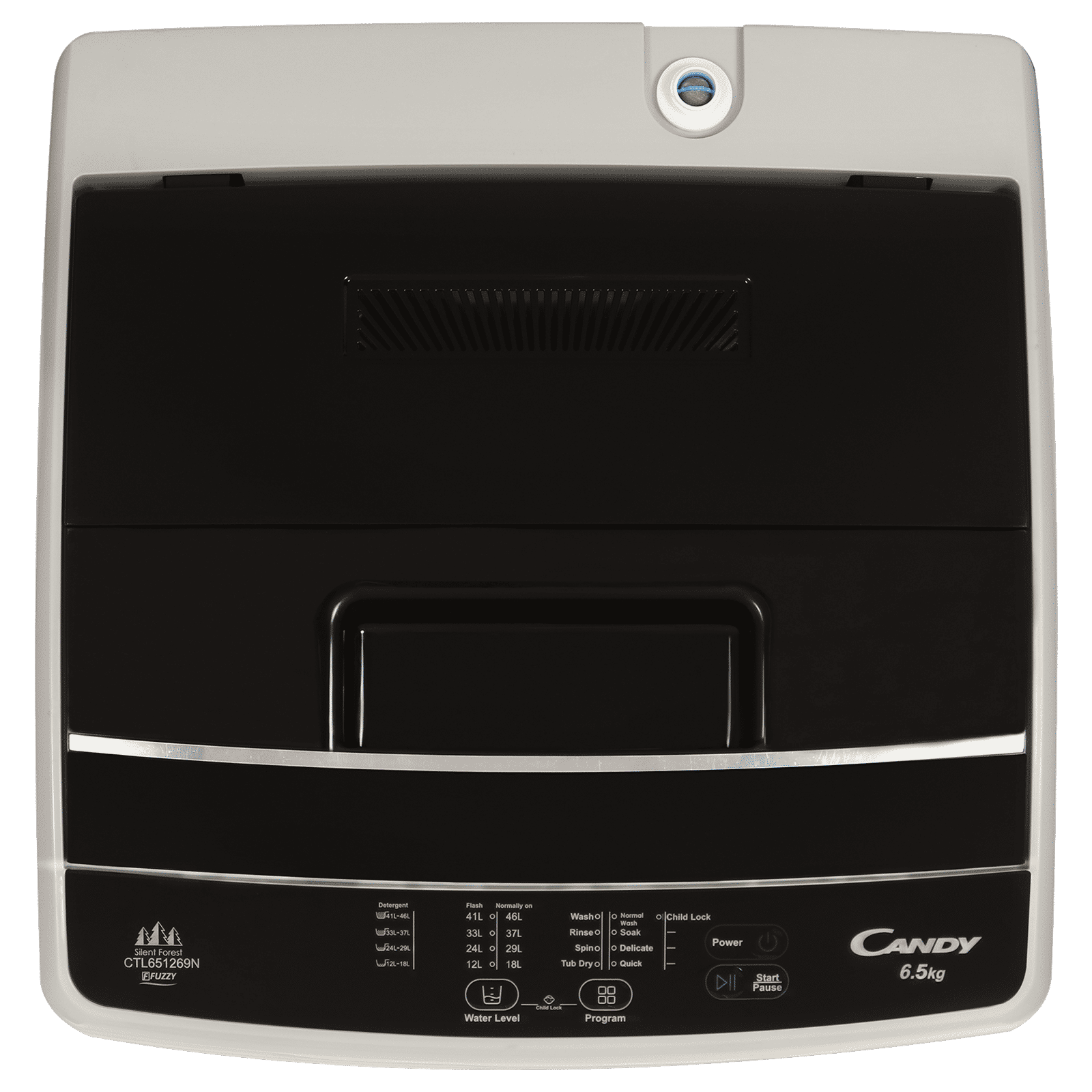 CANDY 6.5 Kg 5 Star Fully Automatic Top Load Washing Machine (CTL651269N, Stainless Steel Drum, Moonlight Grey) CANDY 6.5 Kg 5 Star Fully Automatic Top Load Washing Machine (CTL651269N, Stainless Steel Drum, Moonlight Grey)_4