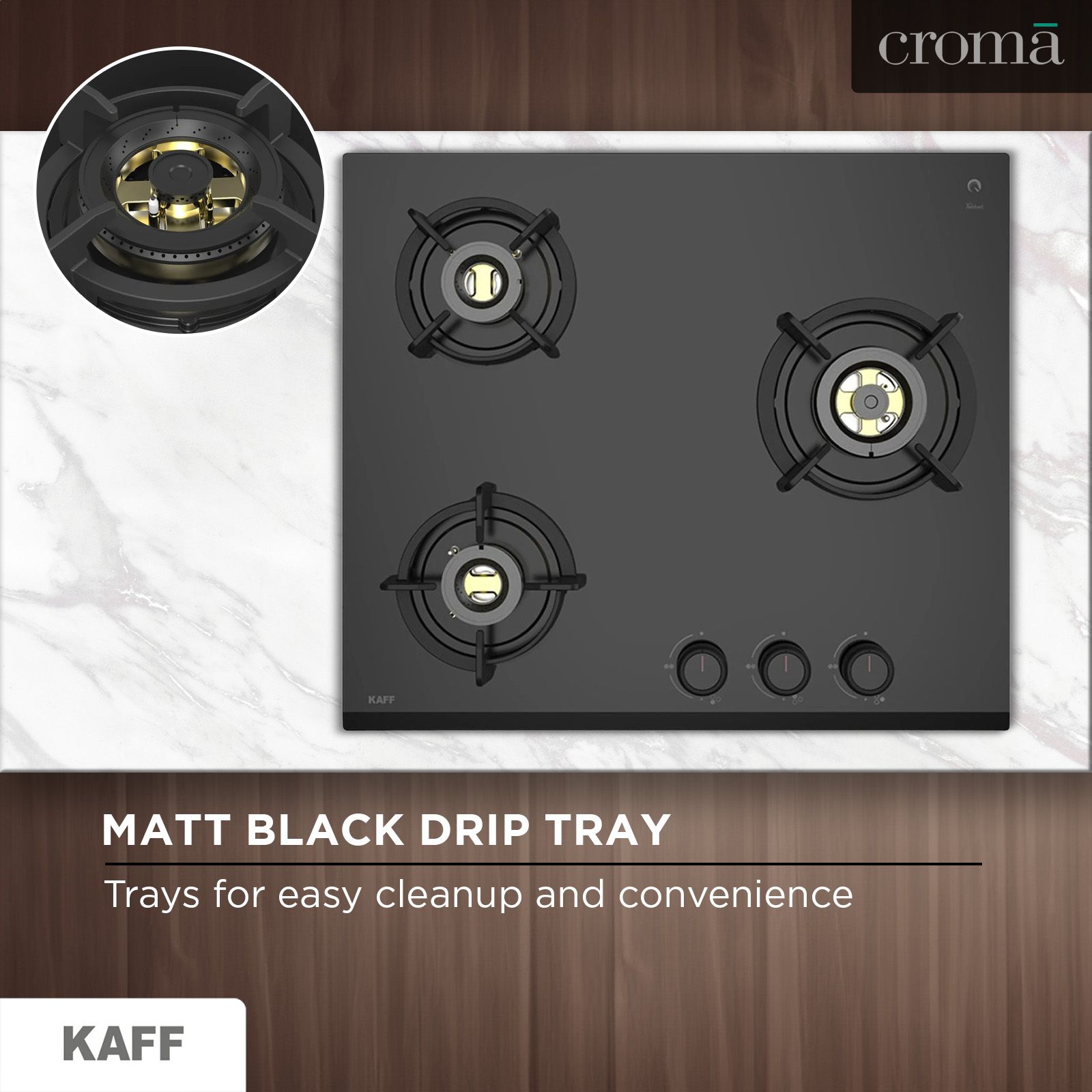 KAFF ASF 603 Tempered Glass Top 3 Burner Automatic Electric Hob (Flame Failure Device, Black) KAFF ASF 603 Tempered Glass Top 3 Burner Automatic Electric Hob (Flame Failure Device, Black)_14