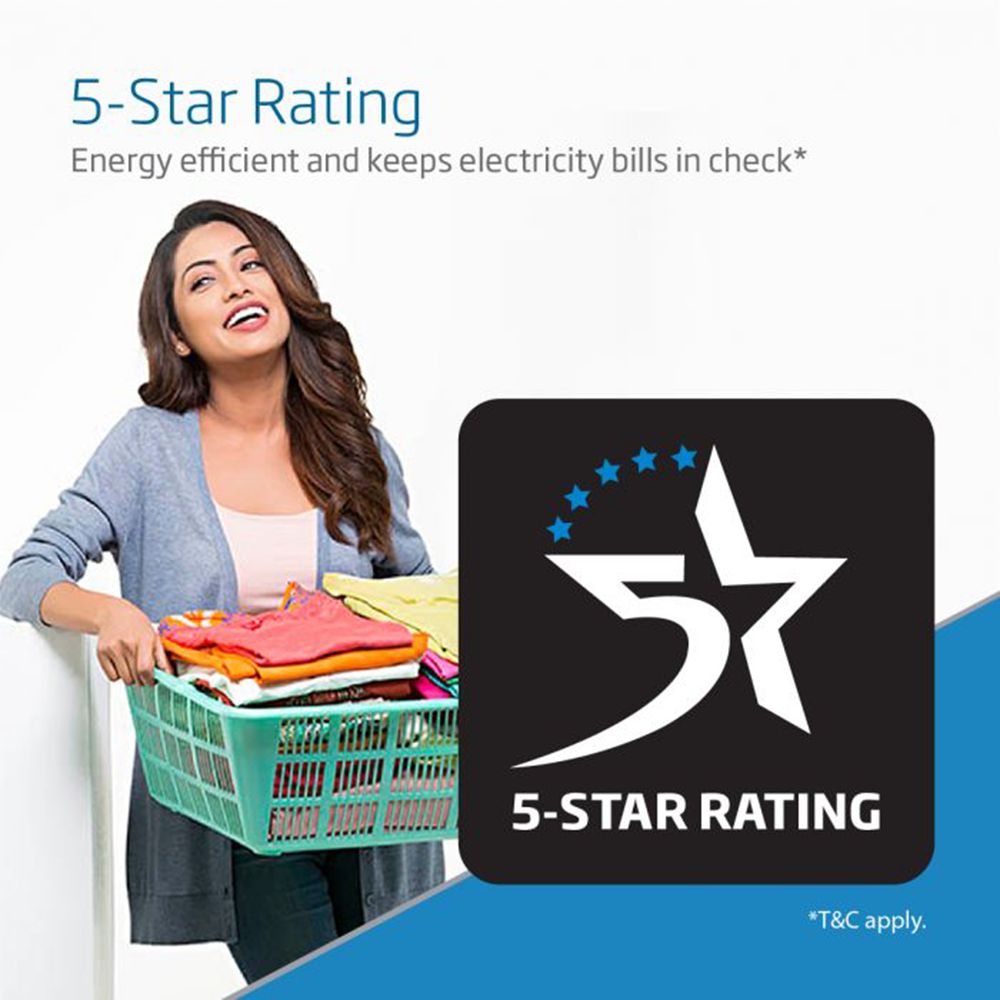 VOLTAS beko 7.5 Kg 5 Star Inverter Fully Automatic Top Load Washing Machine (WTL75VPSGH, Dust Resistant, Black)_10