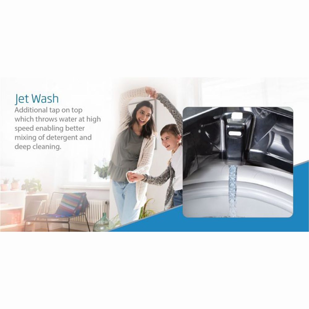 VOLTAS beko 7.5 Kg 5 Star Inverter Fully Automatic Top Load Washing Machine (WTL75VPSGH, Dust Resistant, Black)_12