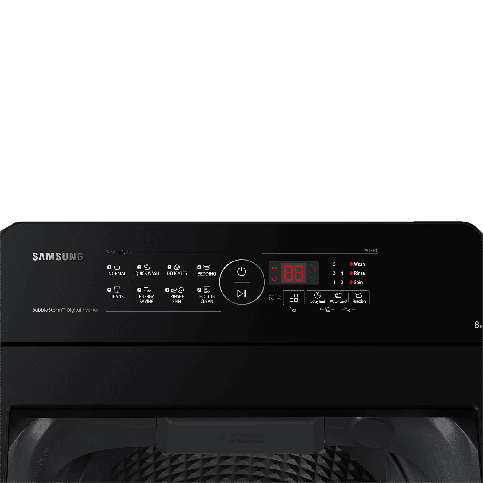 SAMSUNG 8 Kg 5 Star Inverter Fully Automatic Top Load Washing Machine (WA80BG4441BGTL, Diamond Drum, Light Grey)_4