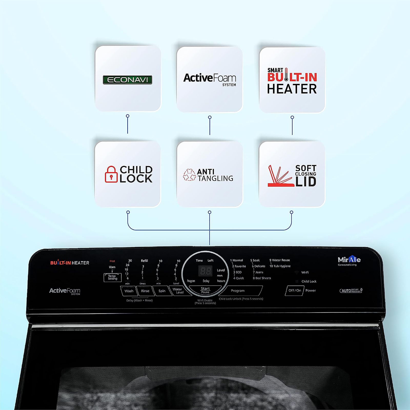 Panasonic 7 kg 5 Star Fully Automatic Top Load Washing Machine (NA-F70AH10MB, In-built Heater, Middle Free Silver) Panasonic 7 kg 5 Star Fully Automatic Top Load Washing Machine (NA-F70AH10MB, In-built Heater, Middle Free Silver)_11