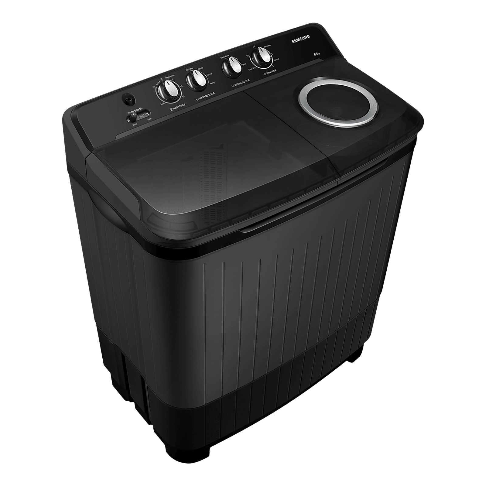 SAMSUNG 8.5 kg 5 Star Semi Automatic Washing Machine with Air Turbo Drying System (WT85B4200GD/TL, Dark Grey)_9