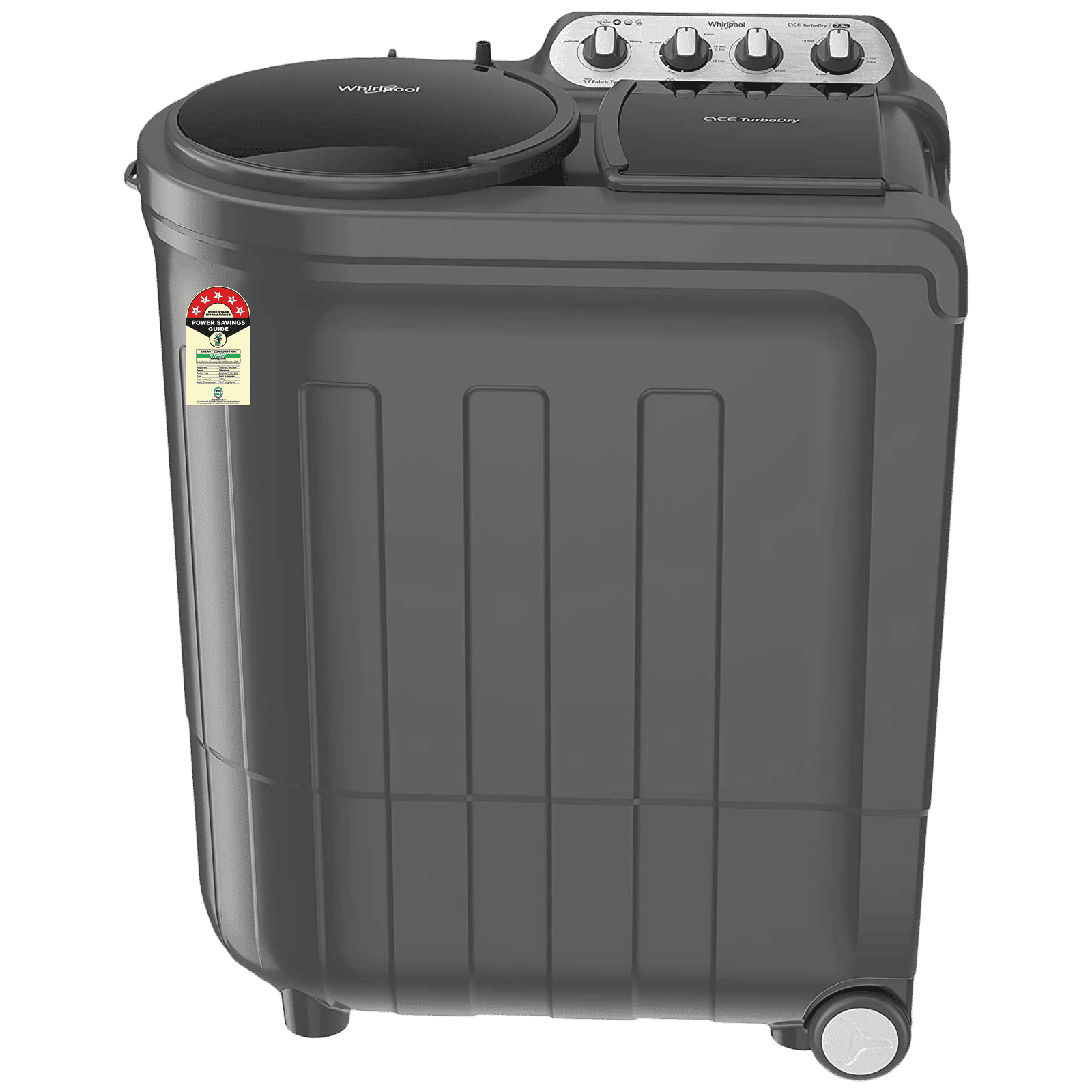 Whirlpool 7.5Kg 5 Star Semi- Automatic Washing Machine with In-Built Scrubber (Ace Turbo Dry, 30233, Grey Dazzle) Whirlpool 7.5Kg 5 Star Semi- Automatic Washing Machine with In-Built Scrubber (Ace Turbo Dry, 30233, Grey Dazzle)_1