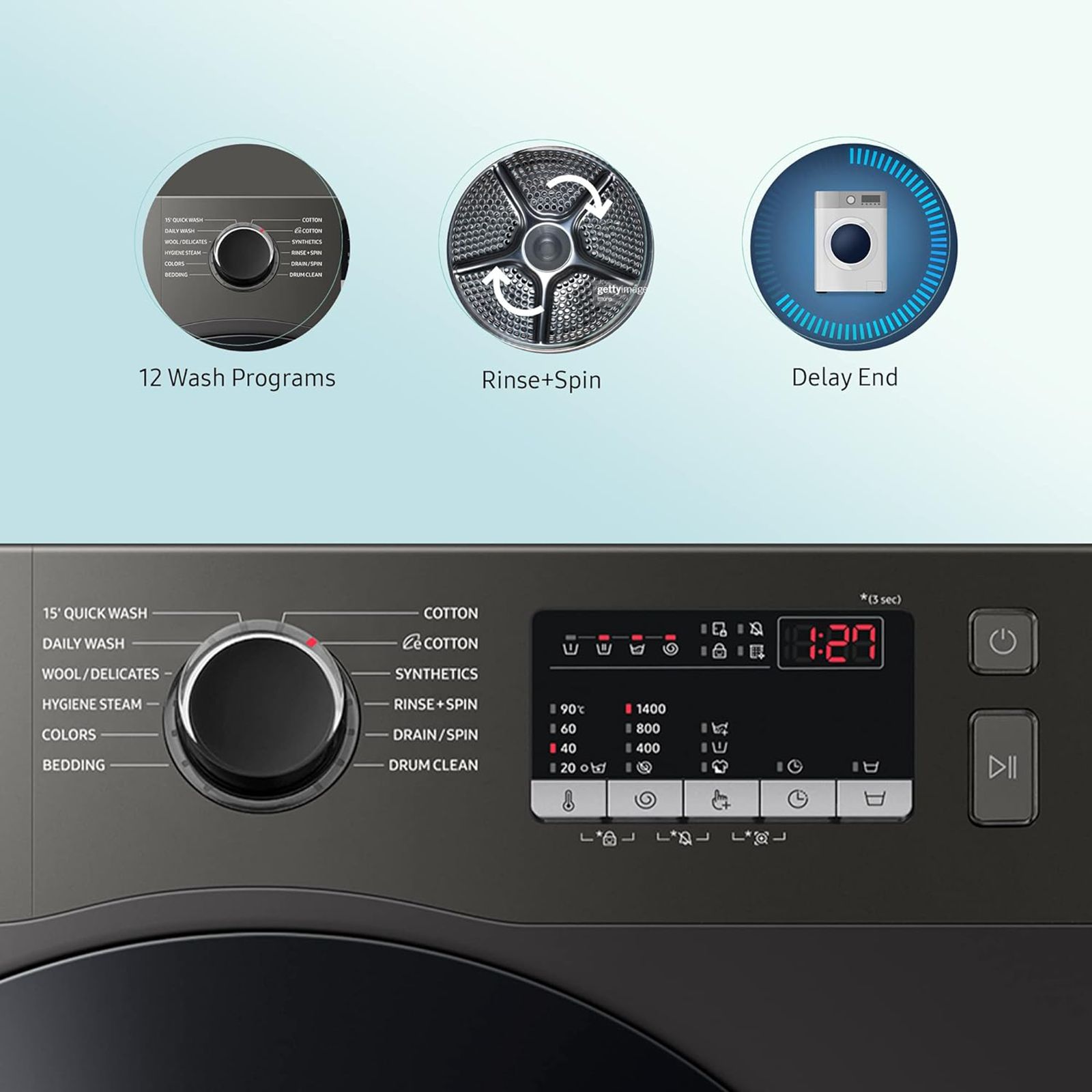 SAMSUNG 9 kg 5 Star Inverter Fully Automatic Front Load Washing Machine (WW90T4040CX1TL, Hygiene Steam, Inox)_17