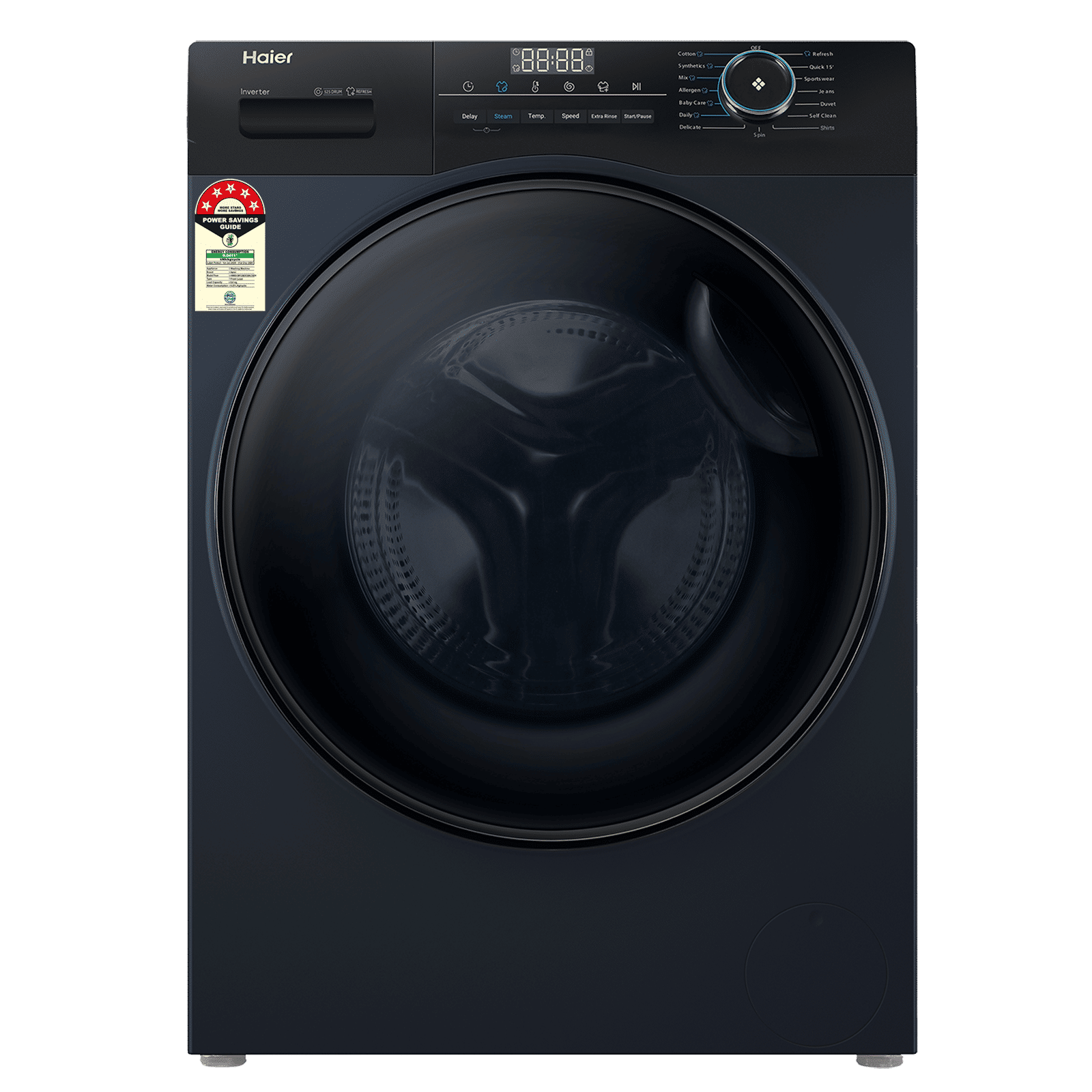 Haier 8 kg 5 Star Inverter Fully Automatic Front Load Washing Machine (HW80-IM12929CBK, Anti Bacterial Technology, Black) Haier 8 kg 5 Star Inverter Fully Automatic Front Load Washing Machine (HW80-IM12929CBK, Anti Bacterial Technology, Black)_1