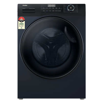 Haier 8 kg 5 Star Inverter Fully Automatic Front Load Washing Machine (HW80-IM12929CBK, Anti Bacterial Technology, Black)