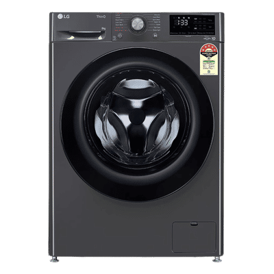 LG 8 Kg 5 Star Inverter Fully Automatic Front Load Washing Machine (FHP1208A5M.AMBQEIL, In-built Heater, Middle Black)
