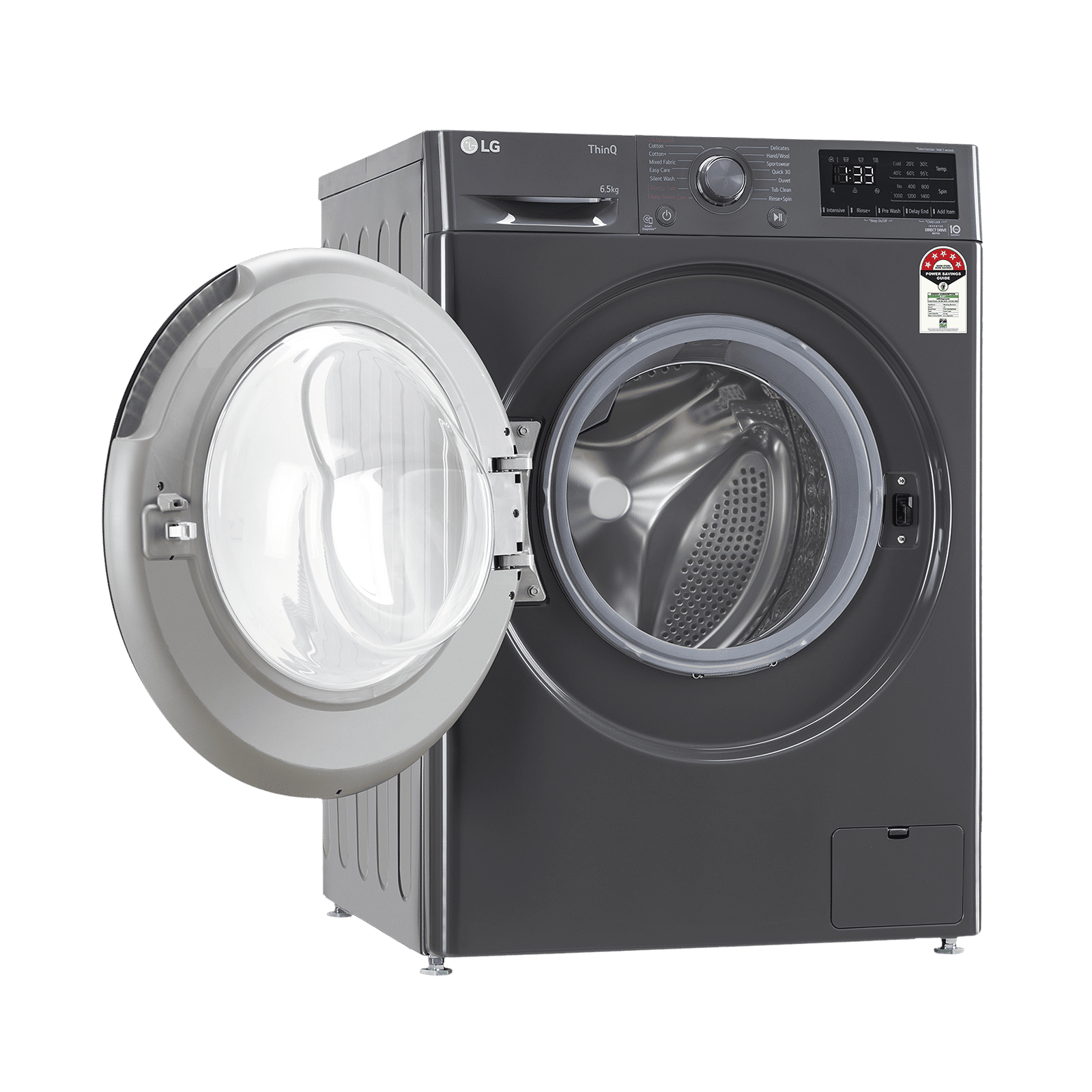 LG 6.5 Kg 5 Star Fully Automatic Front Load Washing Machine (FHV1265Z2M.ABMQEIL, Steam Wash, Middle Black)_11