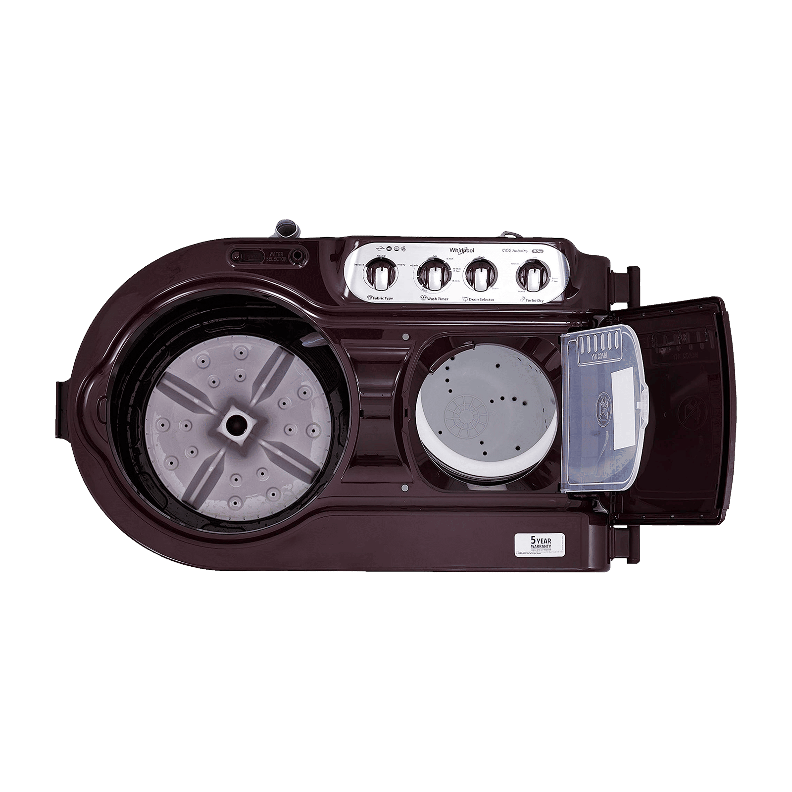 Whirlpool 8.5 kg 5 Star Semi Automatic Washing Machine with Soak Technology (Ace Turbo Dry, 30309, Wine Dazzle)_6