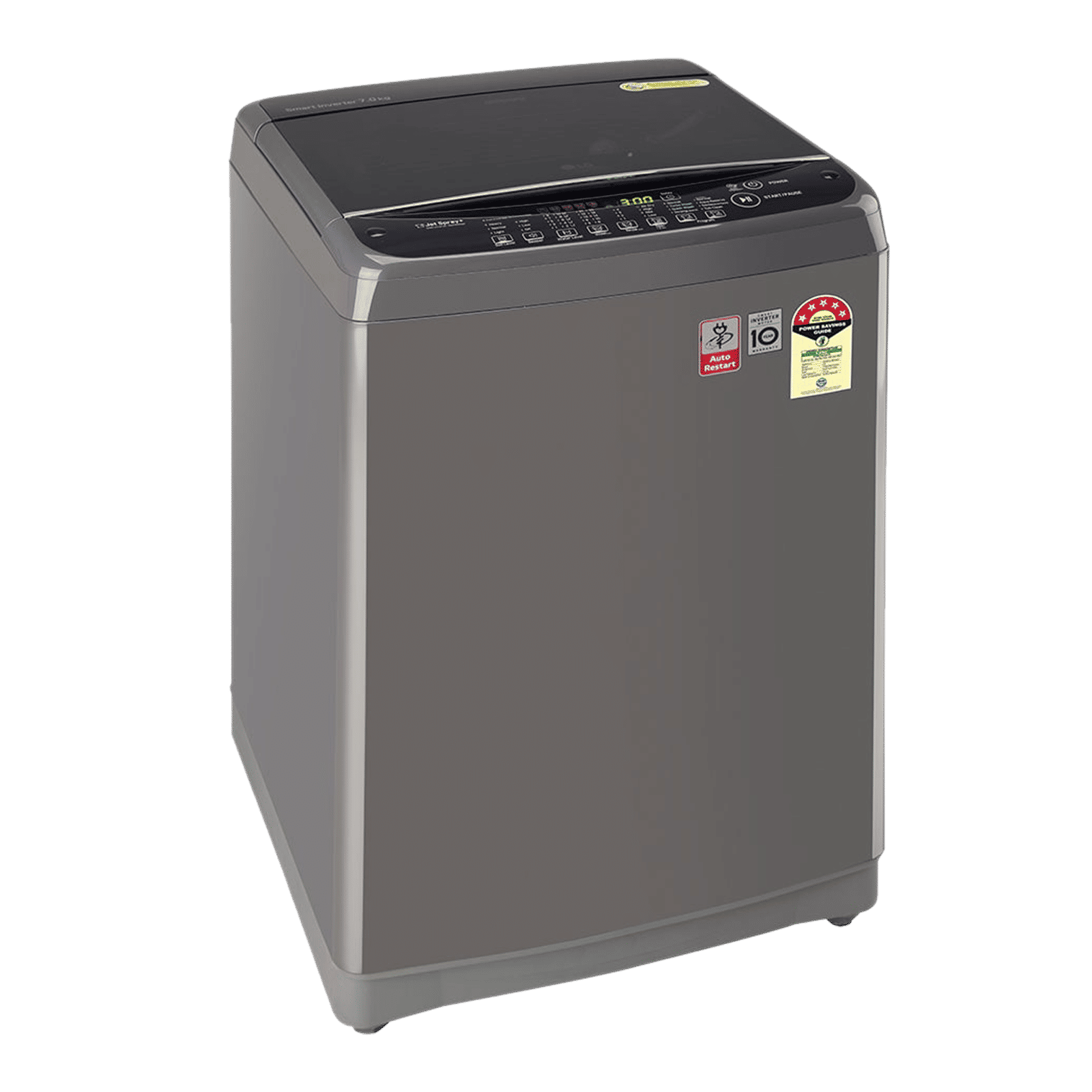 LG 7 kg 5 Star Inverter Fully Automatic Top Load Washing Machine (T70AJMB1Z.ABMQEIL, Stainless Steel Tub, Middle Black)_10