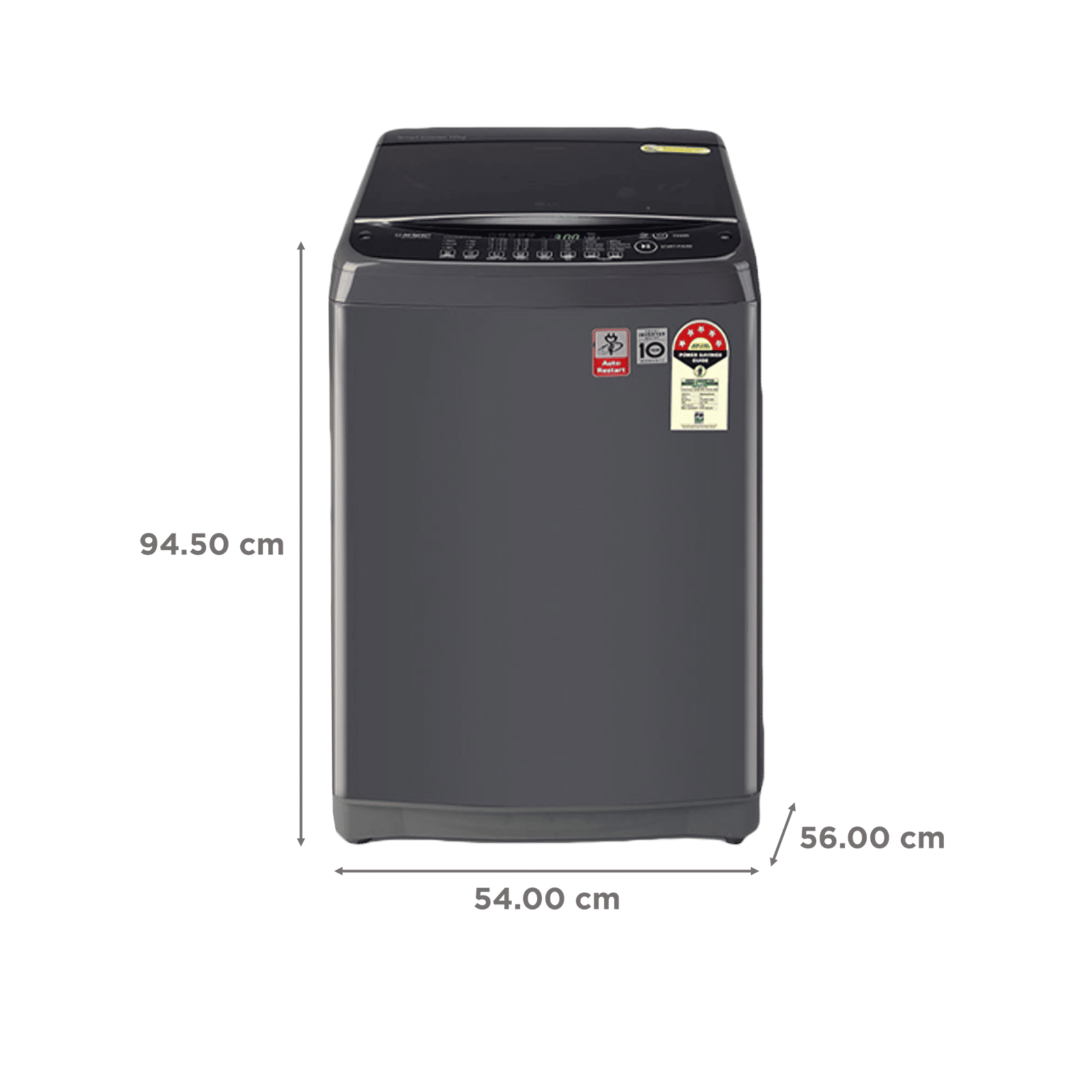 LG 7 kg 5 Star Inverter Fully Automatic Top Load Washing Machine (T70AJMB1Z.ABMQEIL, Stainless Steel Tub, Middle Black)_3