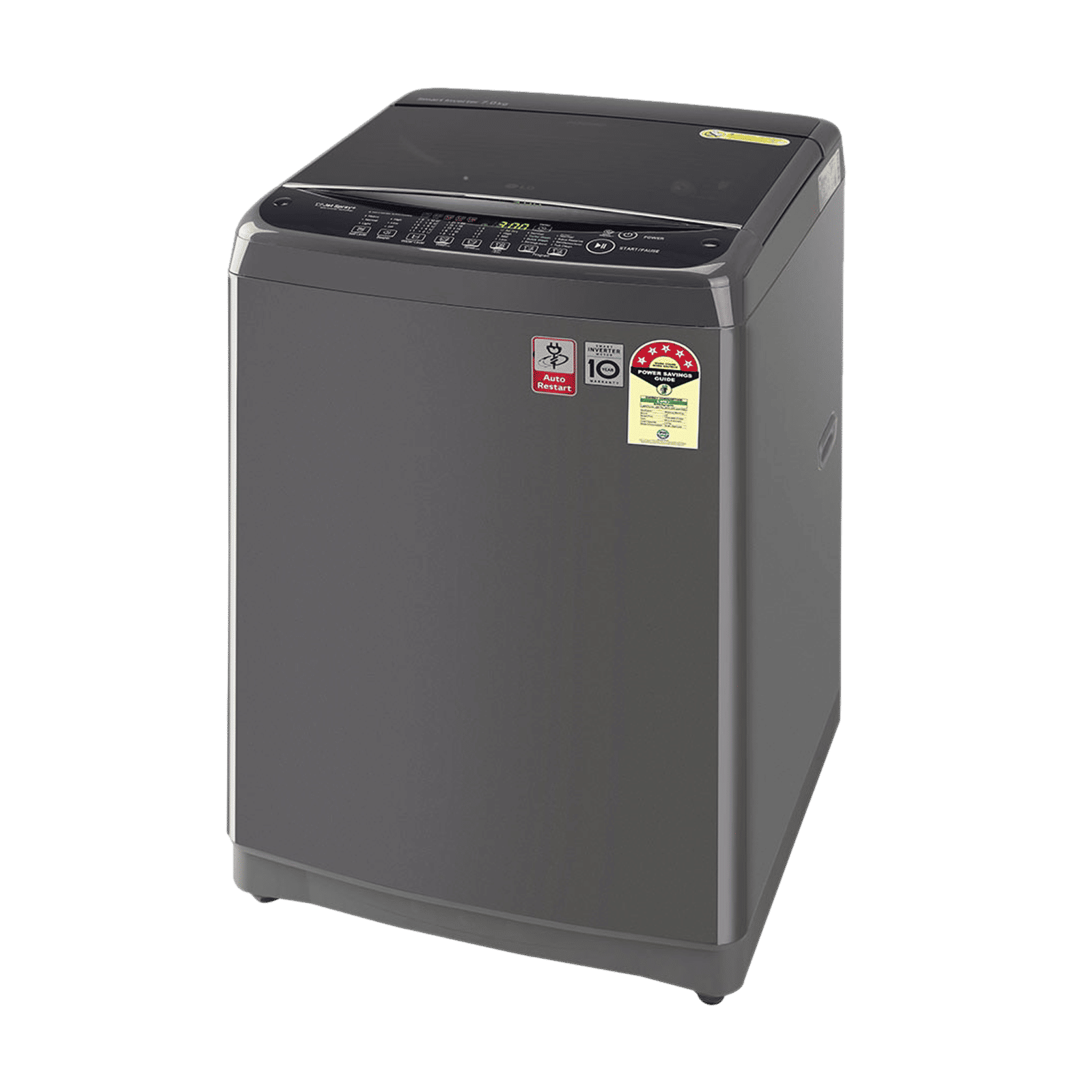 LG 7 kg 5 Star Inverter Fully Automatic Top Load Washing Machine (T70AJMB1Z.ABMQEIL, Stainless Steel Tub, Middle Black)_5