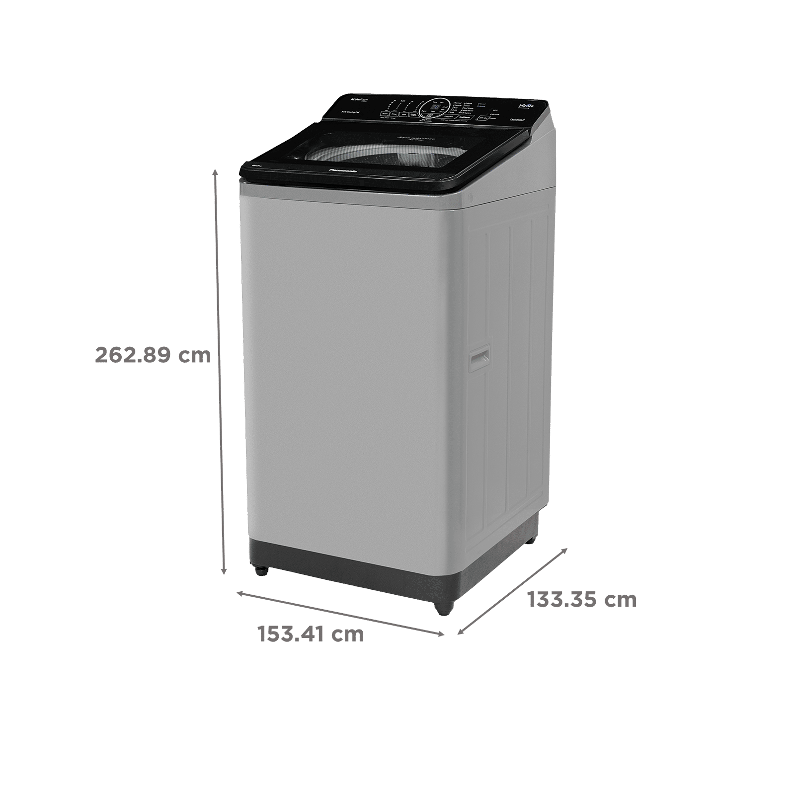 Panasonic 8 kg Fully Automatic Top Load Washing Machine (X10, NA-F80X10CRB, 12 Wash Programmes, Charcoal Inox Grey) Panasonic 8 kg Fully Automatic Top Load Washing Machine (X10, NA-F80X10CRB, 12 Wash Programmes, Charcoal Inox Grey)_3