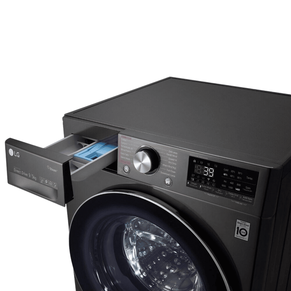 LG 9/5 kg 5 Star Fully Automatic Front Load Washer Dryer(FHD0905STB.ABLQEIL, In-built Heater, Black)_16