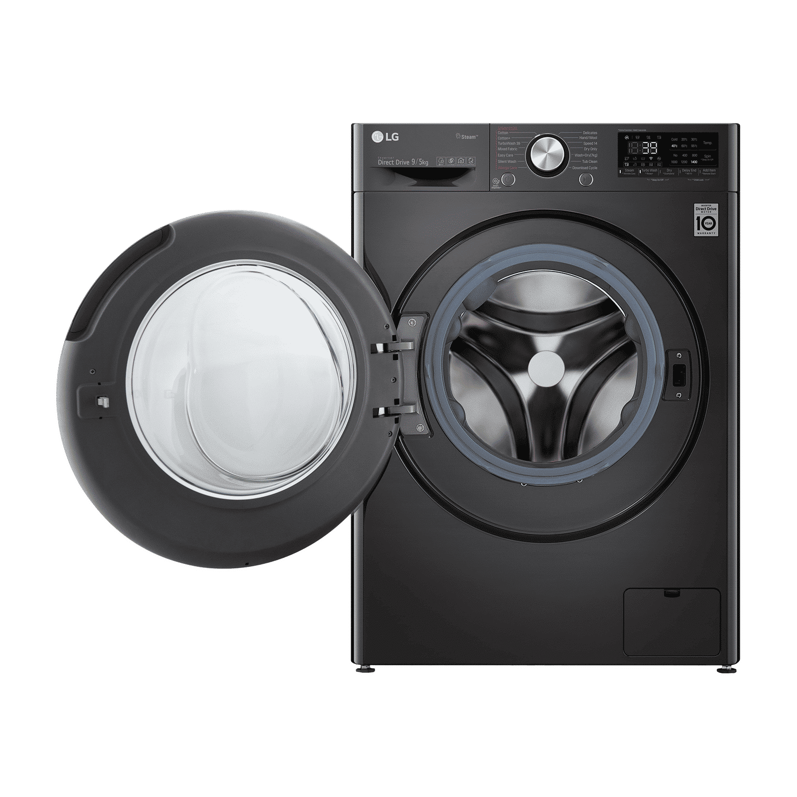 LG 9/5 kg 5 Star Fully Automatic Front Load Washer Dryer(FHD0905STB.ABLQEIL, In-built Heater, Black)_7