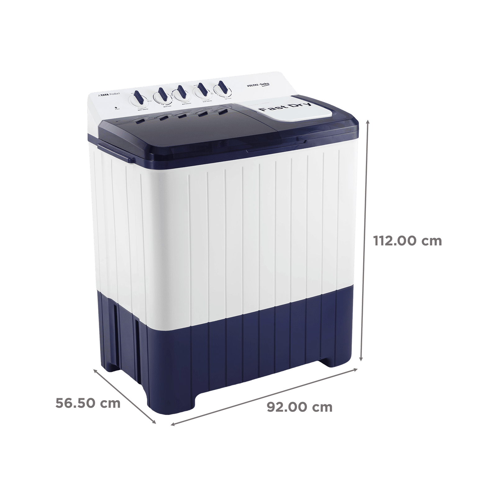 VOLTAS beko 14 kg 5 Star Semi Automatic Washing Machine with Cassette Filter (WTT140UPA/BL5KPTD, Blue) VOLTAS beko 14 kg 5 Star Semi Automatic Washing Machine with Cassette Filter (WTT140UPA/BL5KPTD, Blue)_3