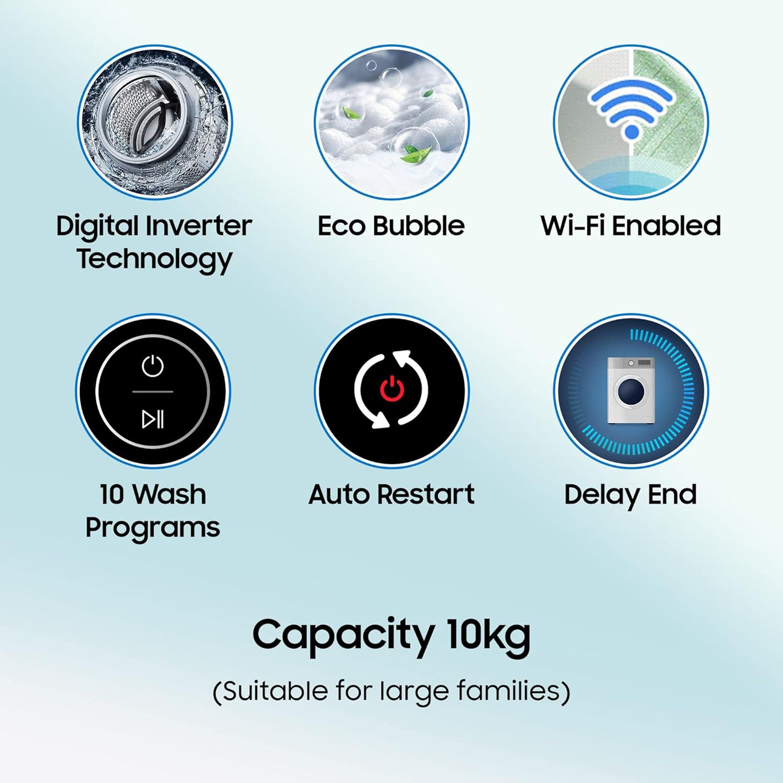 SAMSUNG 10 kg 5 Star Inverter Fully Automatic Top Load Washing Machine (WA10BG4546BDTL, Eco Bubble Technology, Dark Gray)_11