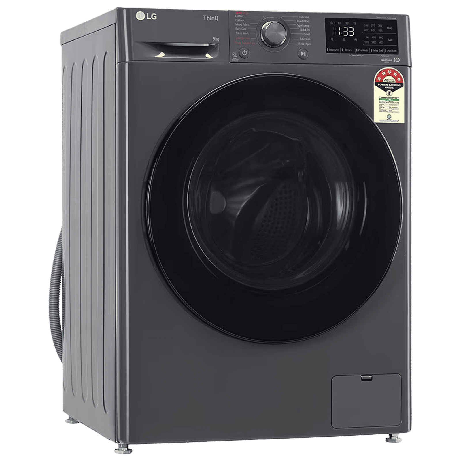 LG 9 kg 5 Star Inverter Fully Automatic Front Load Washing Machine (Vivace Pro, FHP1209Z5M.AMBQEIL, AI Direct Drive Technology, Middle Black)_2