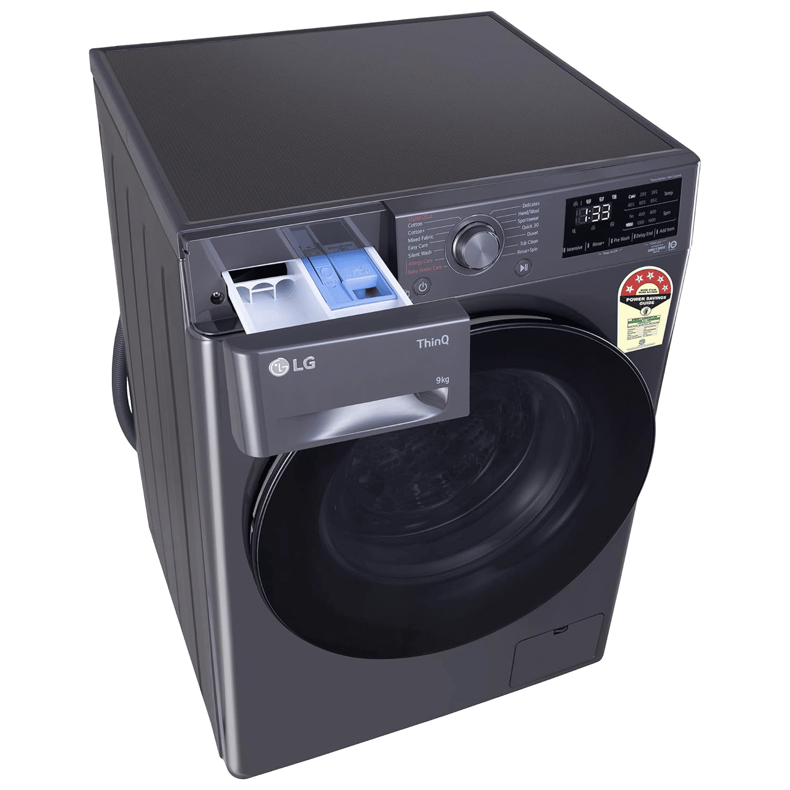 LG 9 kg 5 Star Inverter Fully Automatic Front Load Washing Machine (Vivace Pro, FHP1209Z5M.AMBQEIL, AI Direct Drive Technology, Middle Black)_6