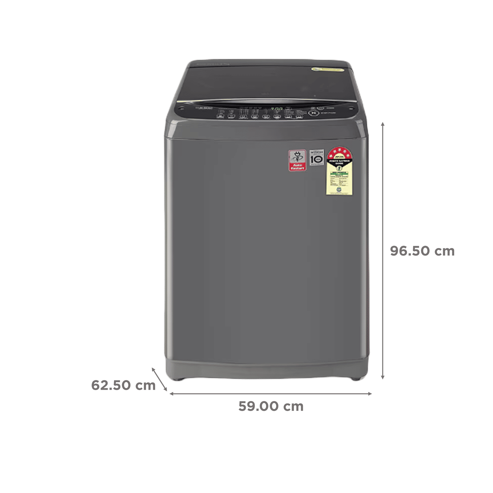 LG 9 kg 5 Star Fully Automatic Top Load Washing Machine (T90AJPB1Z.APBQEIL, 8 Wash Programs, Platinum Black)_3