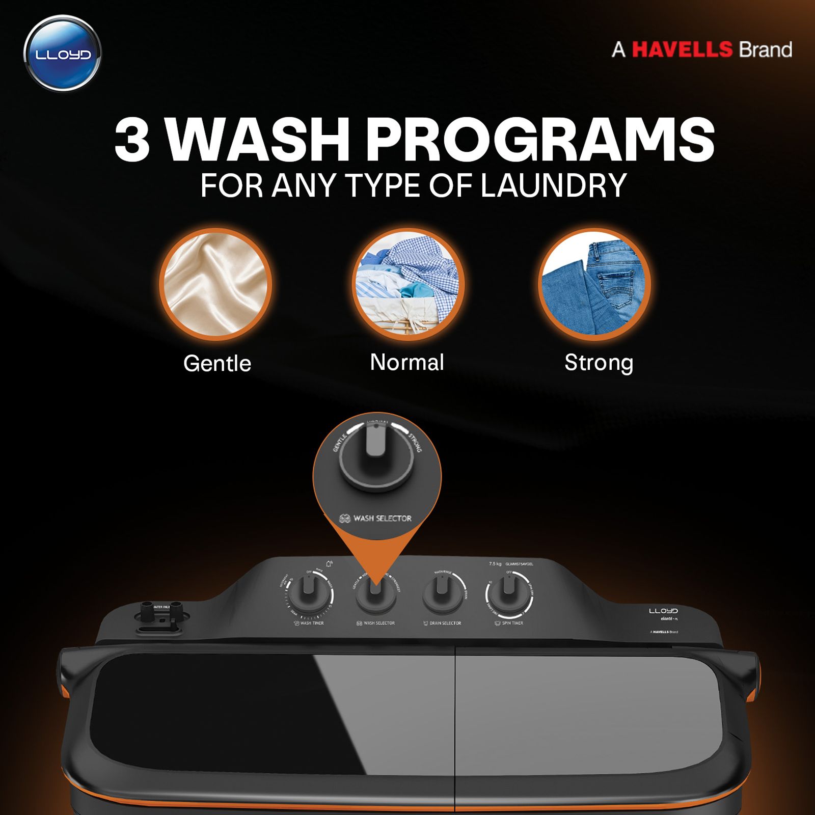 LLOYD 8 kg 5 Star Semi Automatic Washing Machine with 3 Wash Programs (GLWMS80AVGEL, Grey) LLOYD 8 kg 5 Star Semi Automatic Washing Machine with 3 Wash Programs (GLWMS80AVGEL, Grey)_11