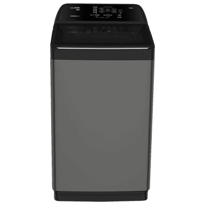 LLOYD 8 kg 5 Star Fully Automatic Top Load Washing Machine (NEO-H, GLWMT80GMBNH, In-built Heater, Mid Black and Black With Chrome)