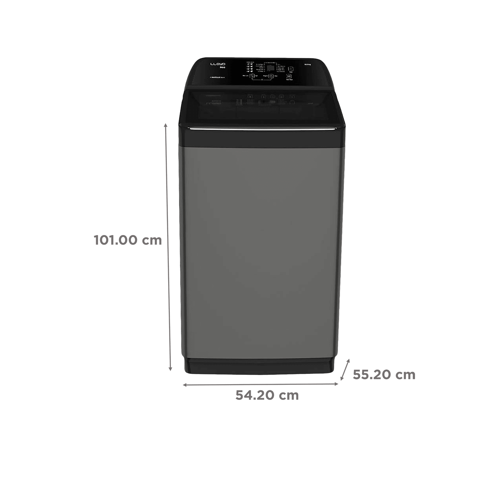 LLOYD 8 kg 5 Star Fully Automatic Top Load Washing Machine (NEO-H, GLWMT80GMBNH, In-built Heater, Mid Black and Black With Chrome) LLOYD 8 kg 5 Star Fully Automatic Top Load Washing Machine (NEO-H, GLWMT80GMBNH, In-built Heater, Mid Black and Black With Chrome)_3