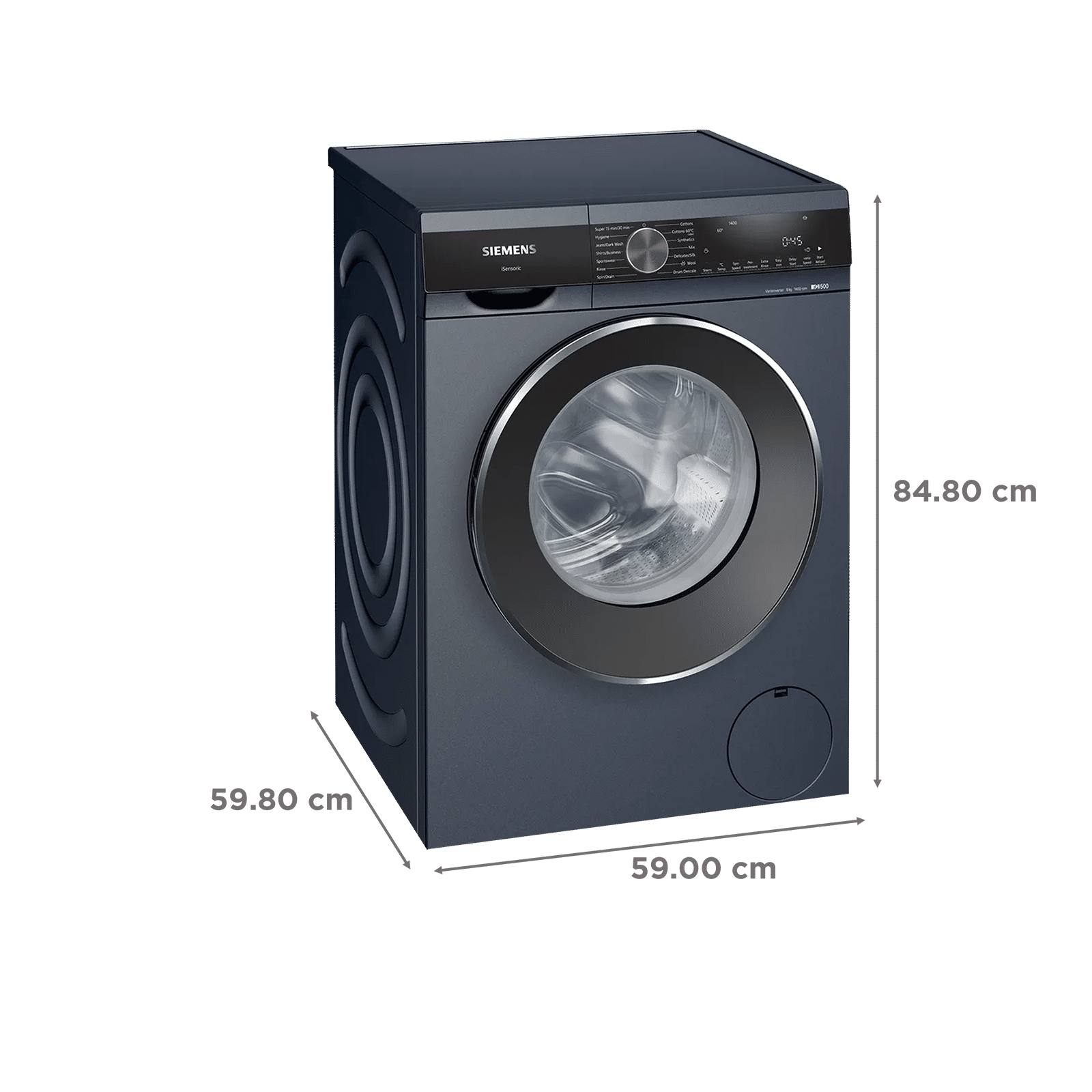 SIEMENS 8 kg Fully Automatic Front Load Washing Machine (iQ500, WG34A20PIN, WaveDrum, Dark Lake) SIEMENS 8 kg Fully Automatic Front Load Washing Machine (iQ500, WG34A20PIN, WaveDrum, Dark Lake)_3